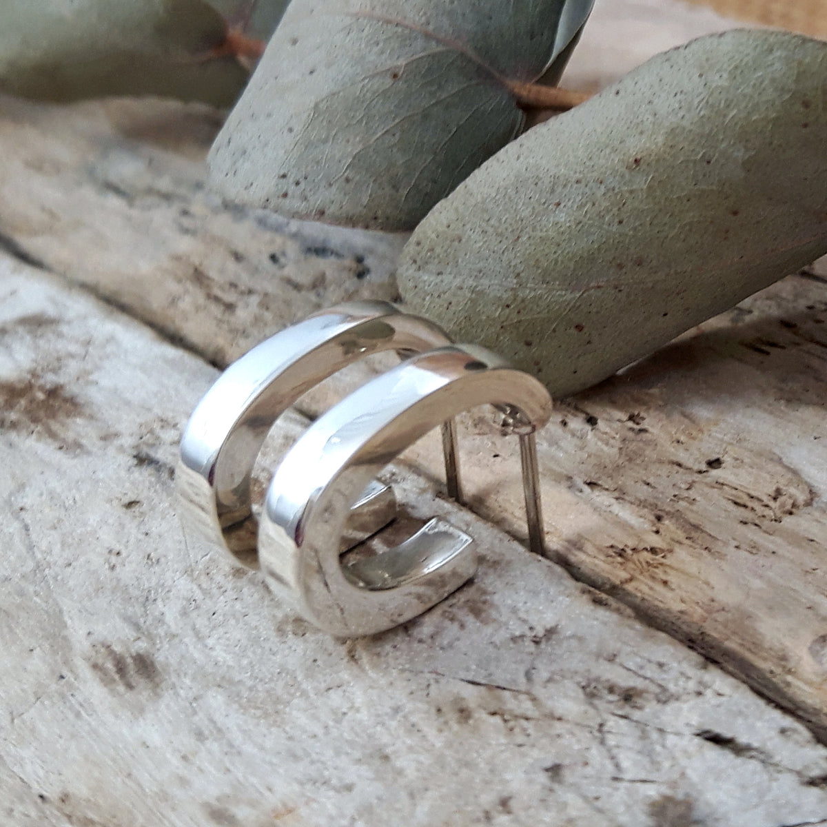 Ellipse Mini Hoop Earrings