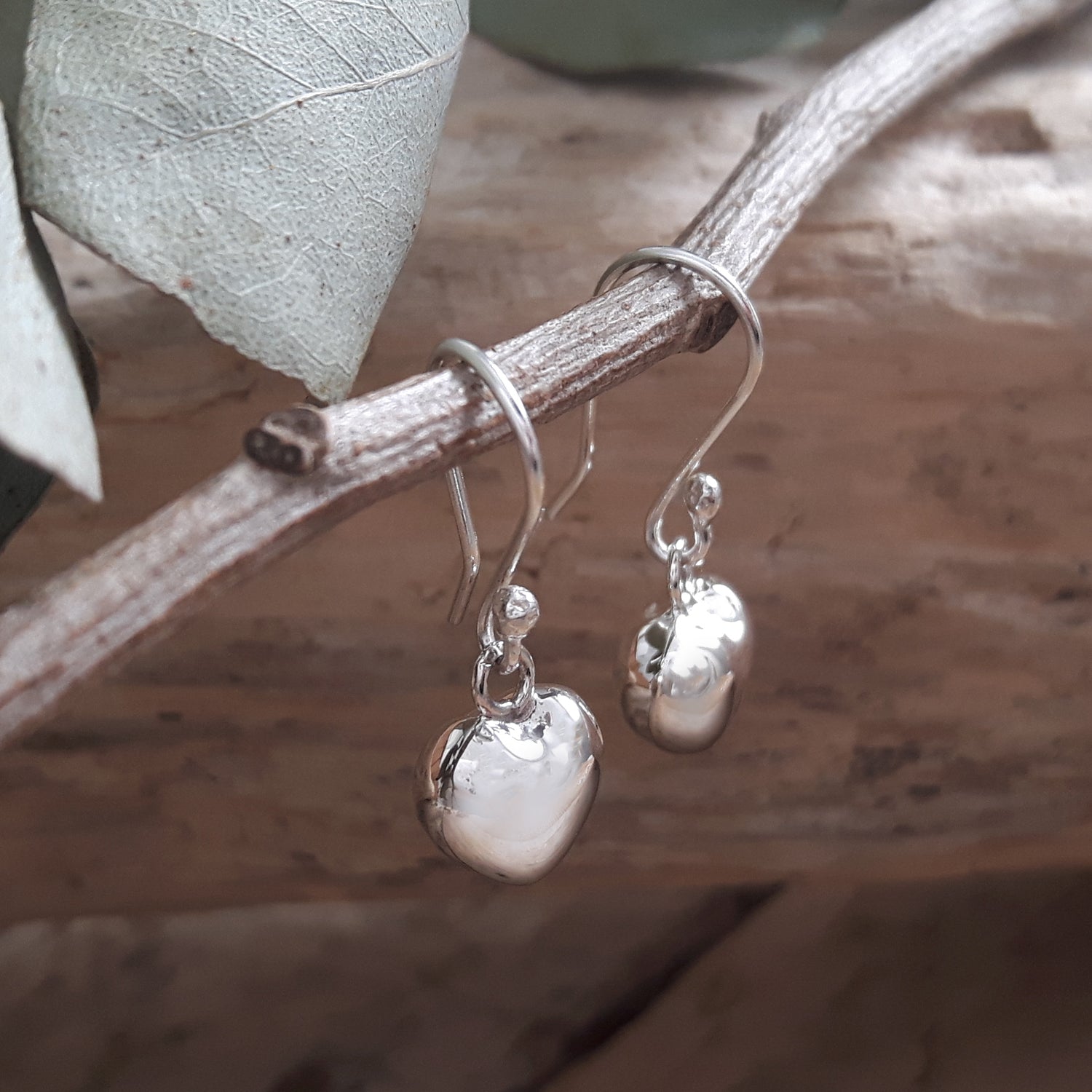 Minimalist Heart Drop Earrings