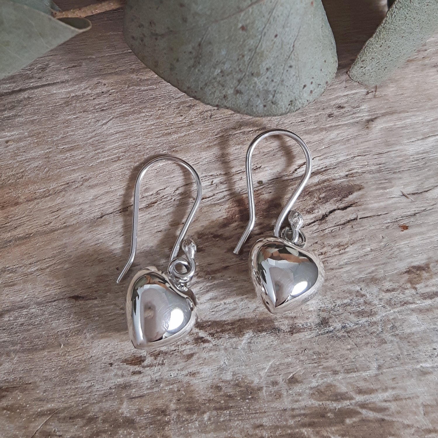 Minimalist Heart Drop Earrings