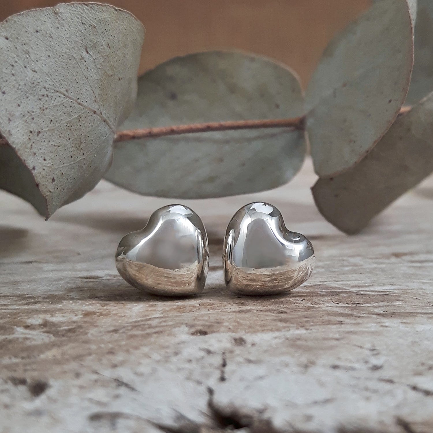 Minimalist Heart Stud Earrings