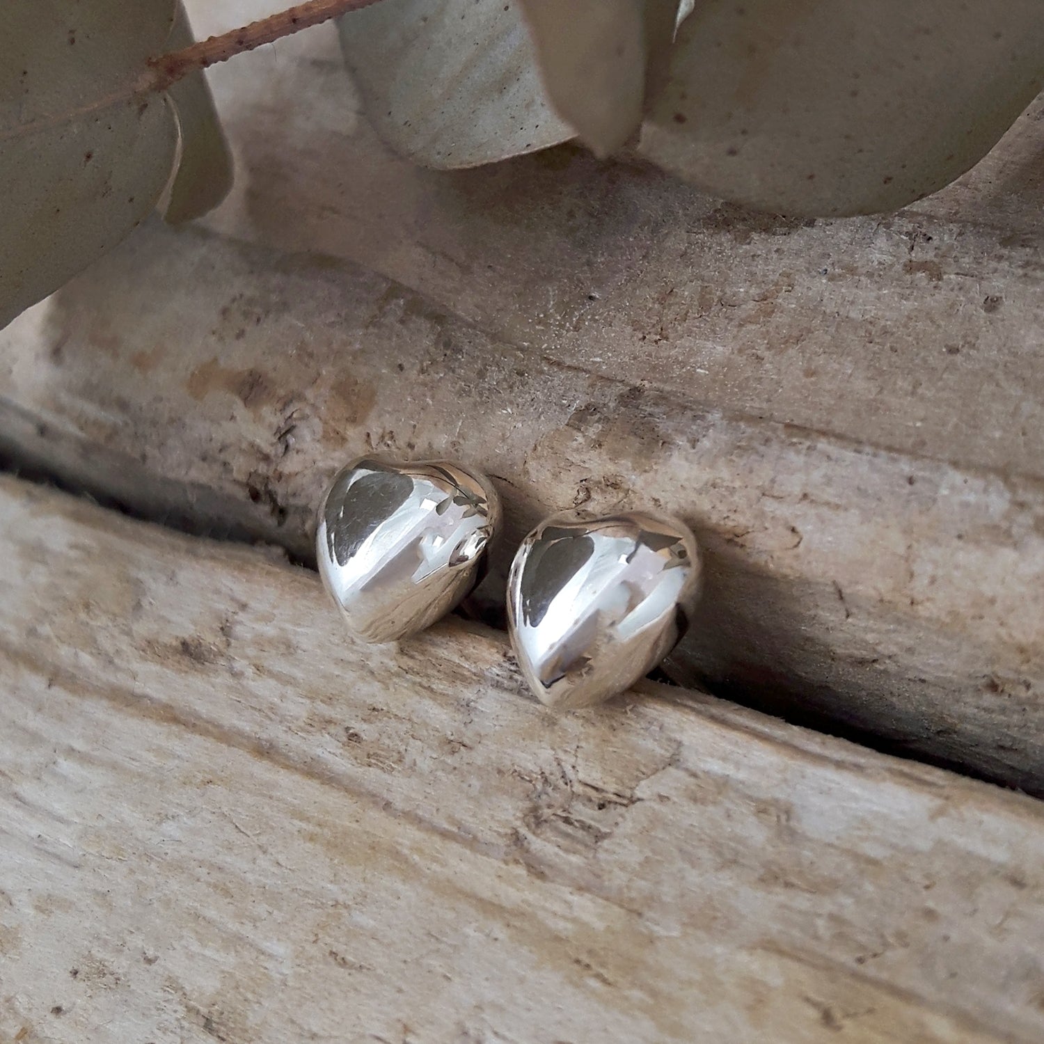 Minimalist Heart Stud Earrings