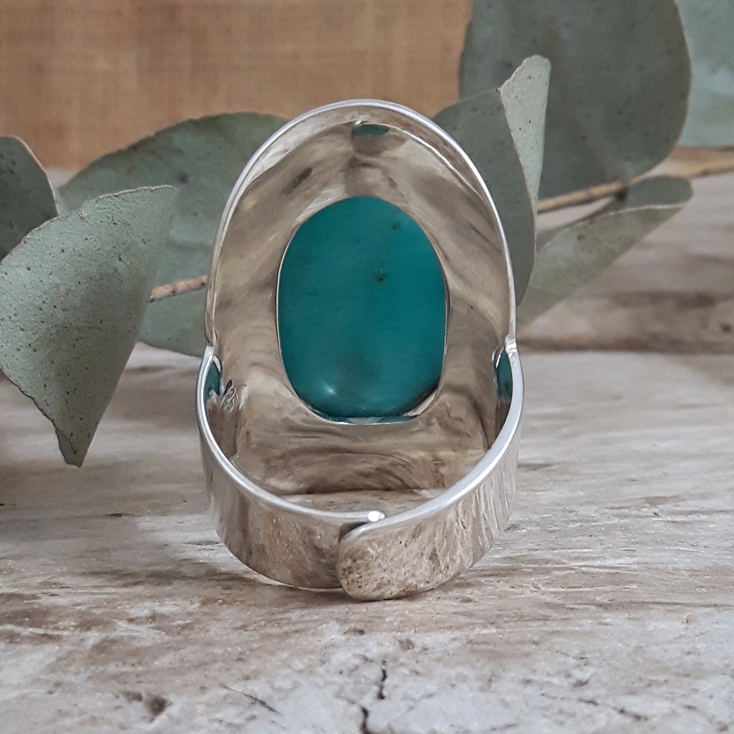 Monet Amazonite Oval Large Adjustable Ring A