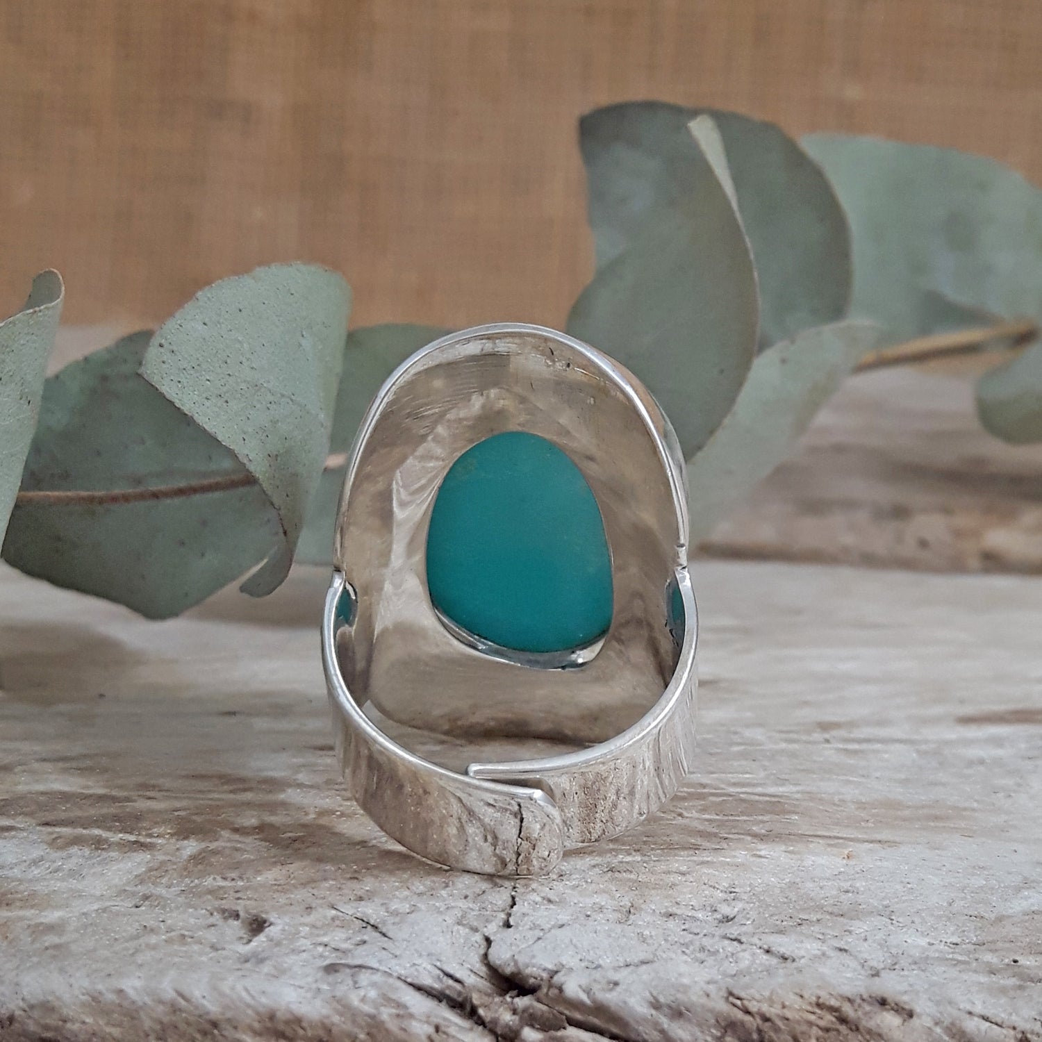Monet Amazonite Oval Medium Adjustable Ring
