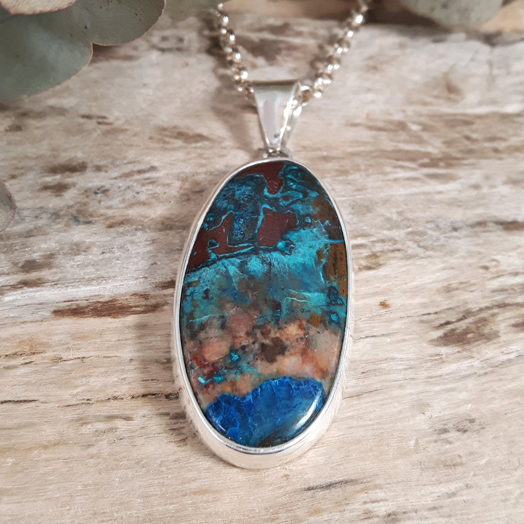 Monet Chrysocolla XL Oval Pendant