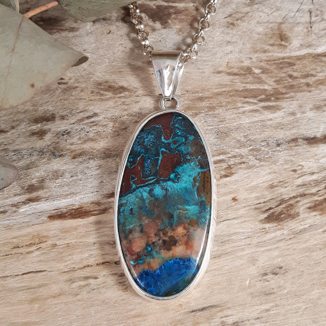 Monet Chrysocolla XL Oval Pendant