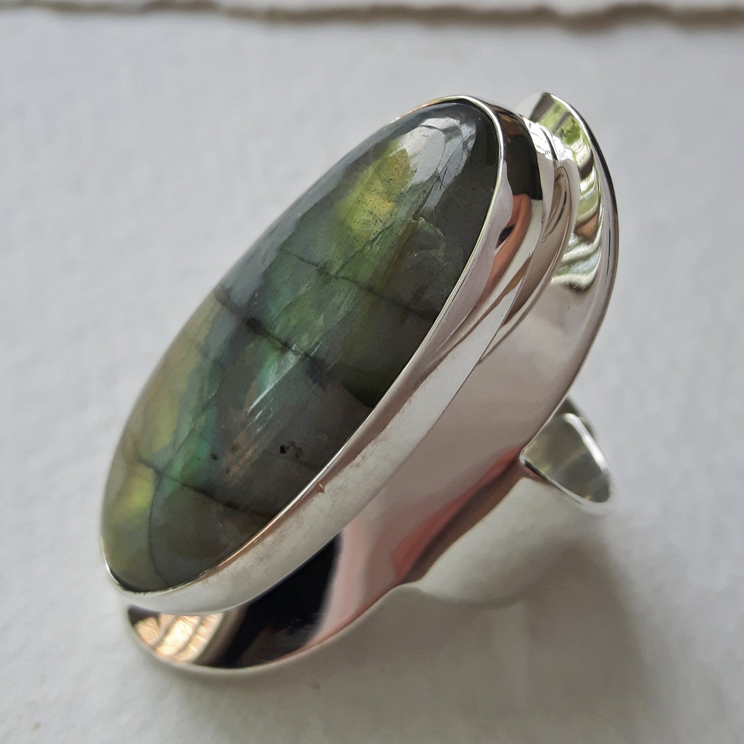PERFECTLY IMPERFECT Monet Labradorite Marquise XXL Adjustable Ring B