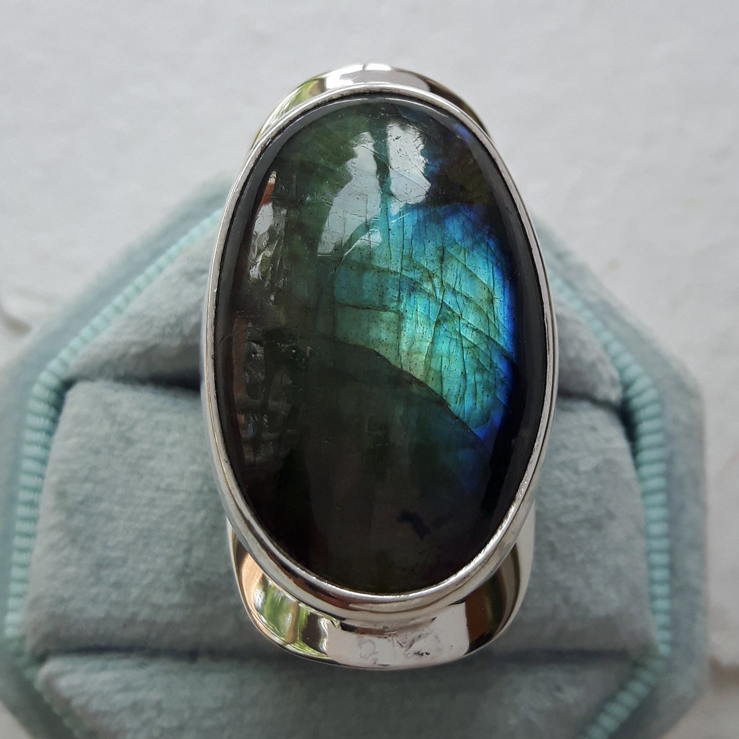PERFECTLY IMPERFECT Monet Labradorite Marquise XXL Adjustable Ring C