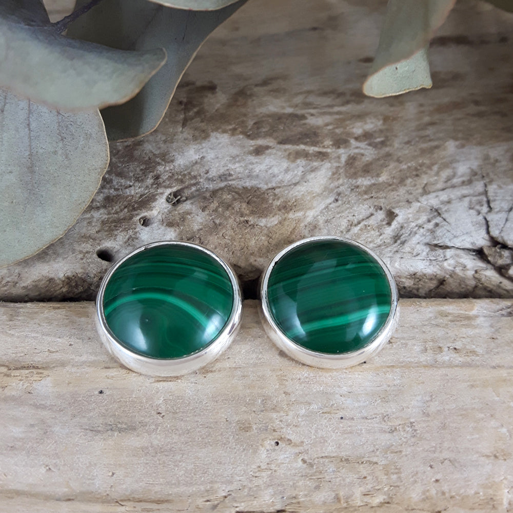 Monet Malachite XL Stud Earrings A