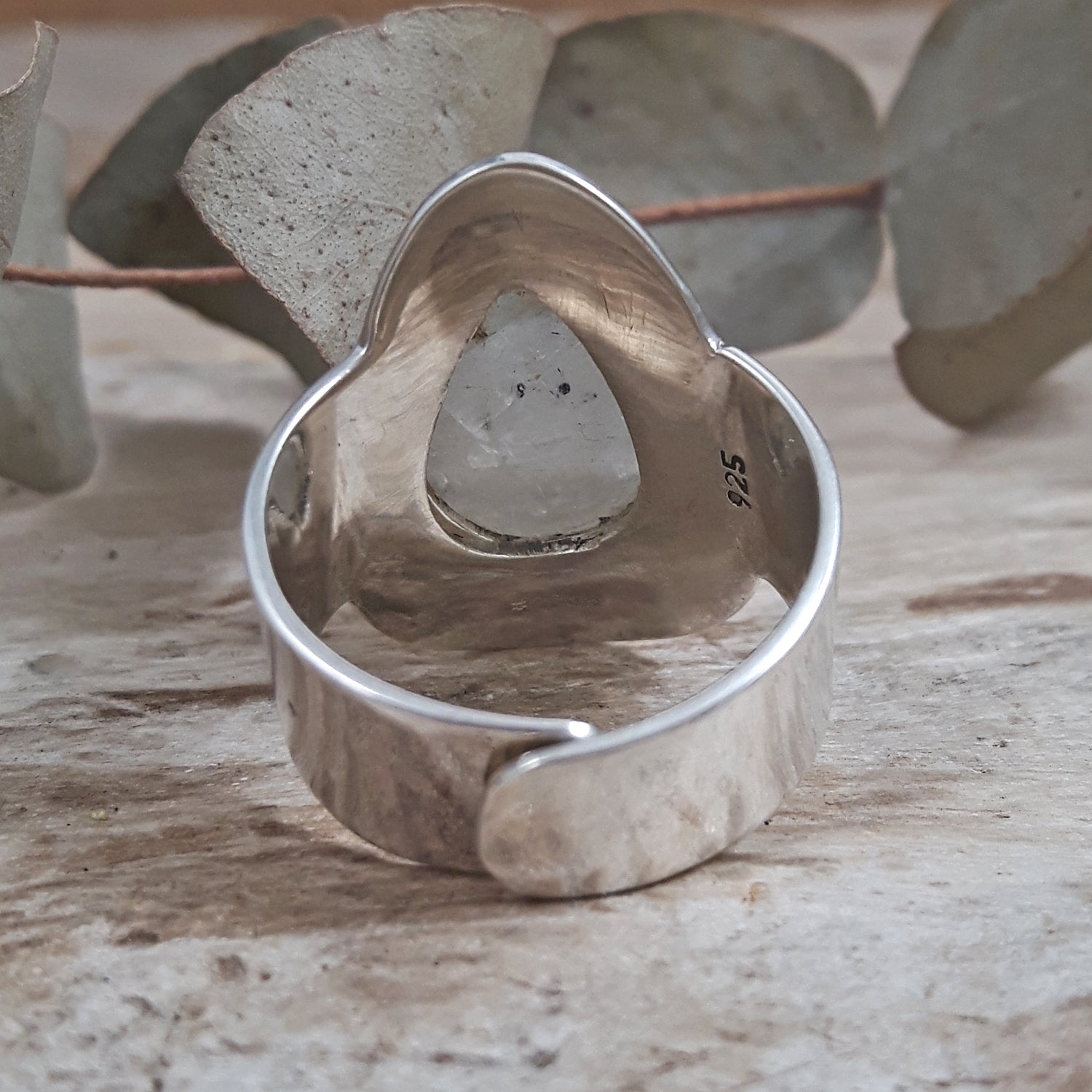 Monet Moonstone Teardrop Small Adjustable Ring A