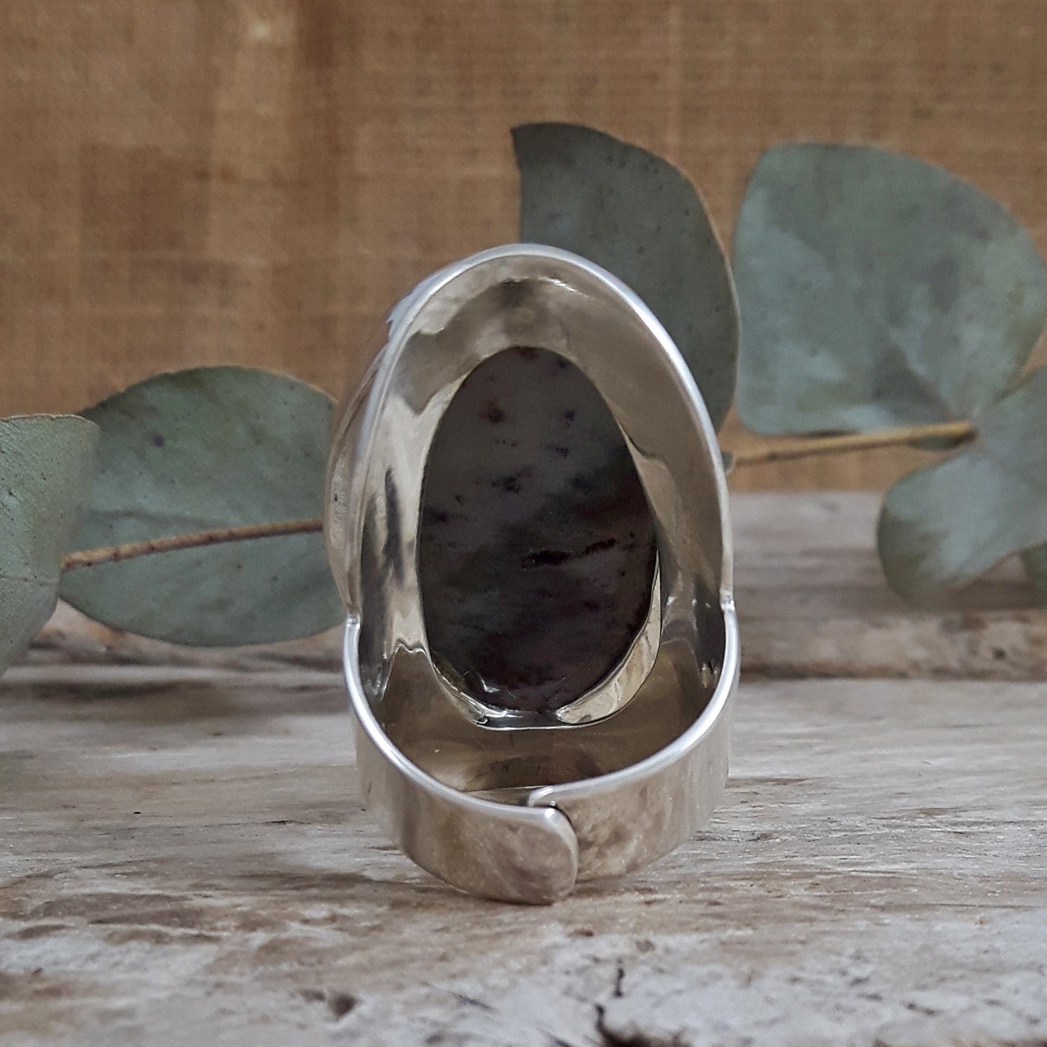 Monet Sage Agate Adjustable Ring A