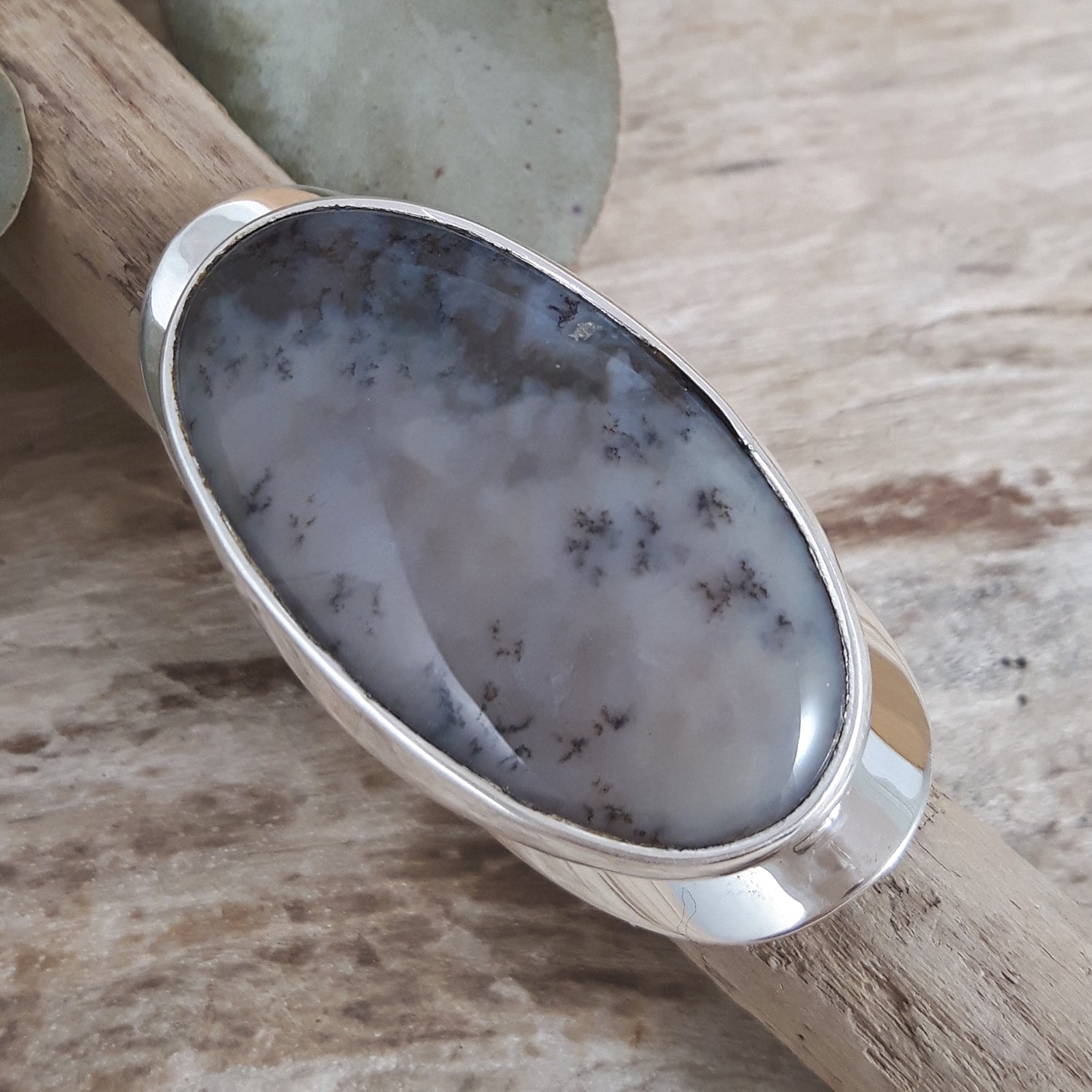 Monet Sage Agate Adjustable Ring A