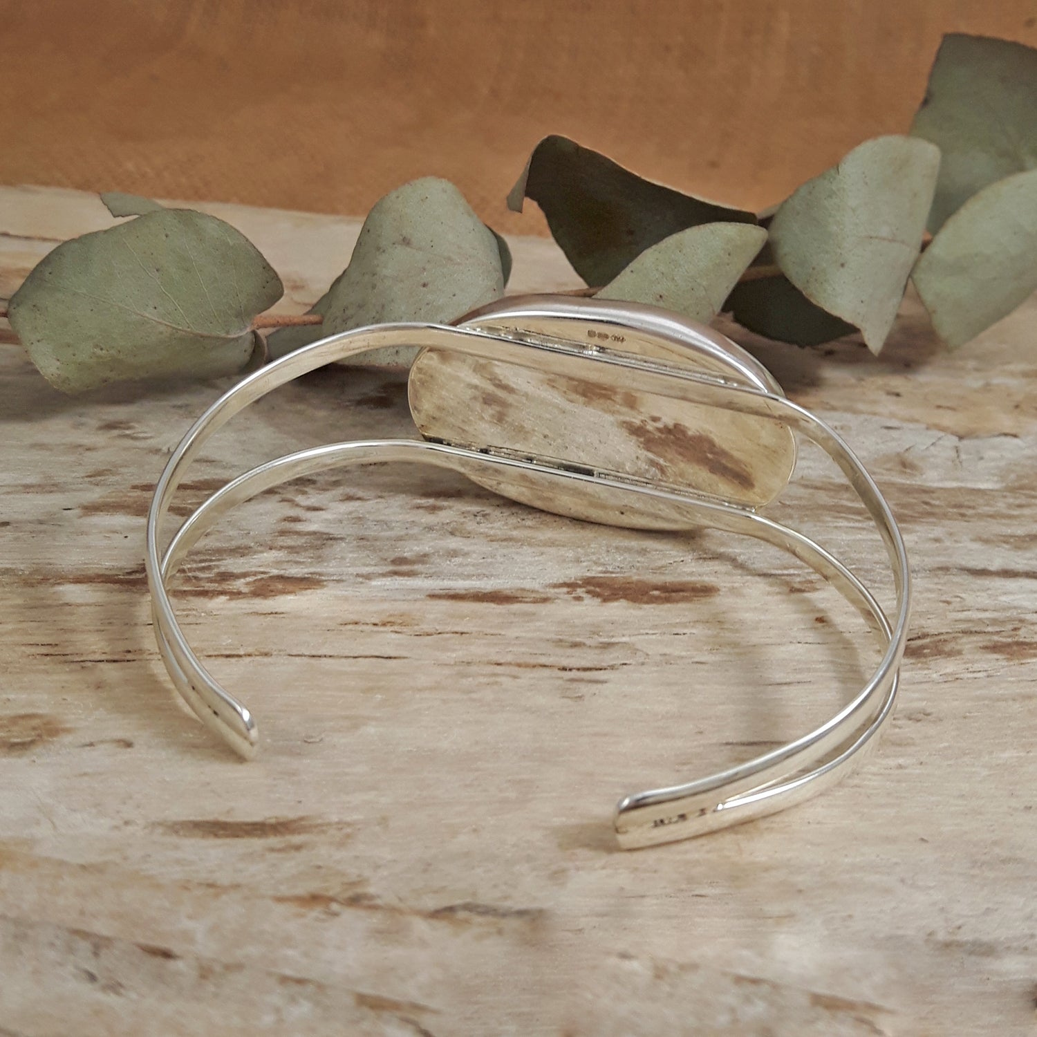 Monet Shattuckite Medium Oval Gemstone Cuff