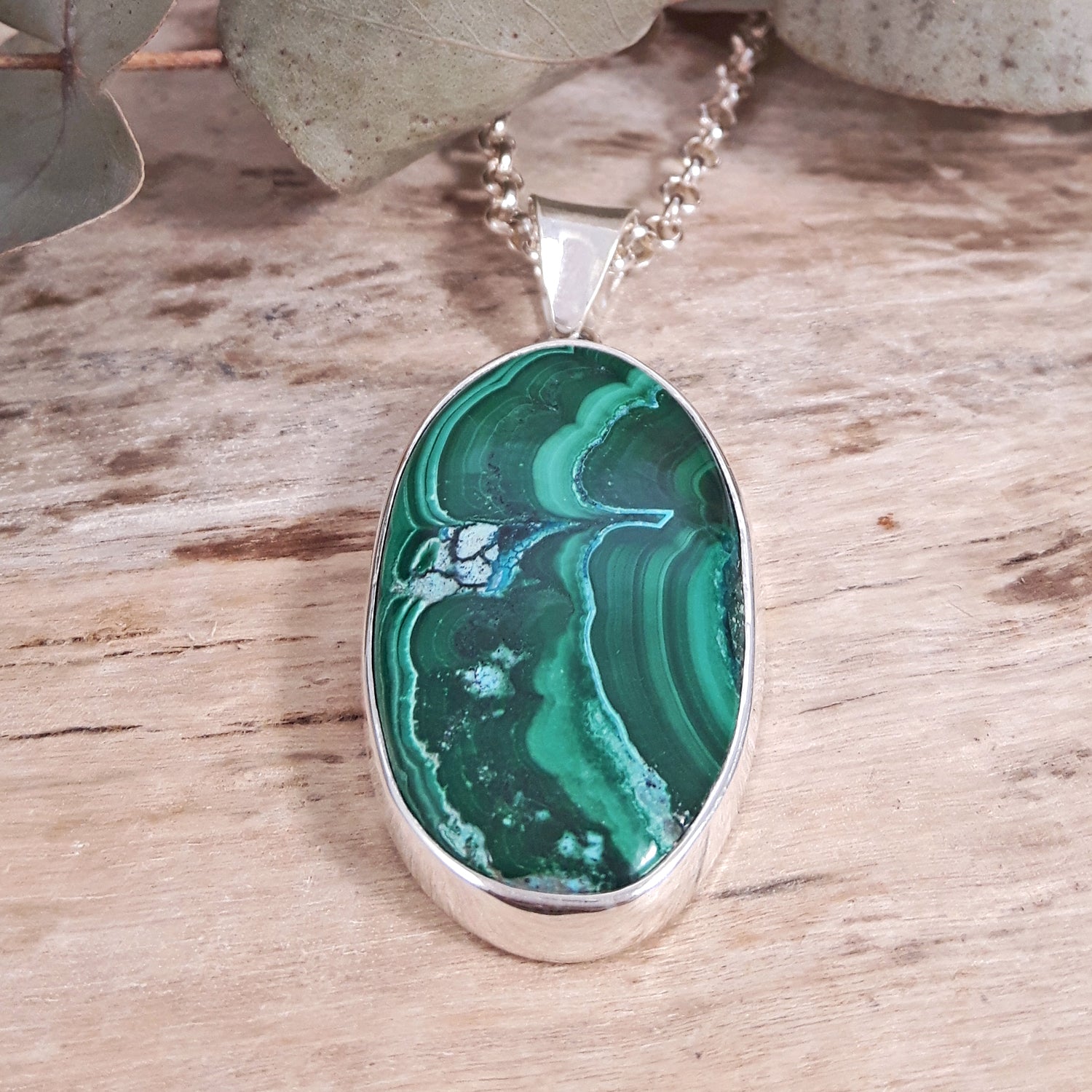 Monet Shattuckite Medium Oval Pendant