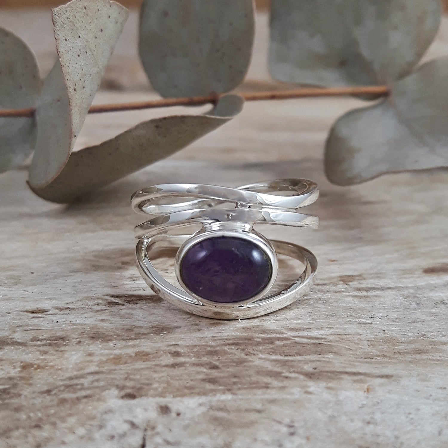 SAMPLE Nesta Amethyst Ring Size N