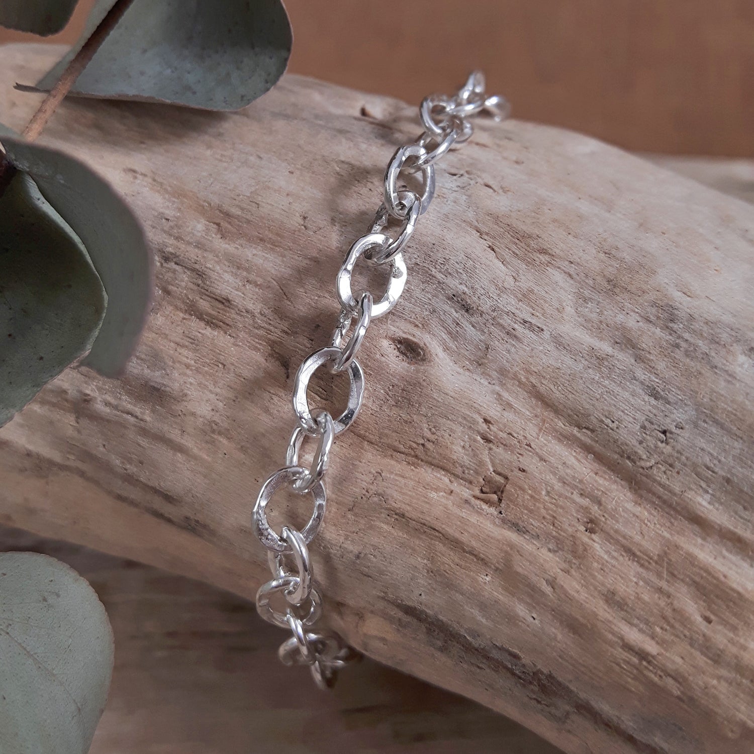 Sterling Silver Foresta Chain T-Bar Bracelet