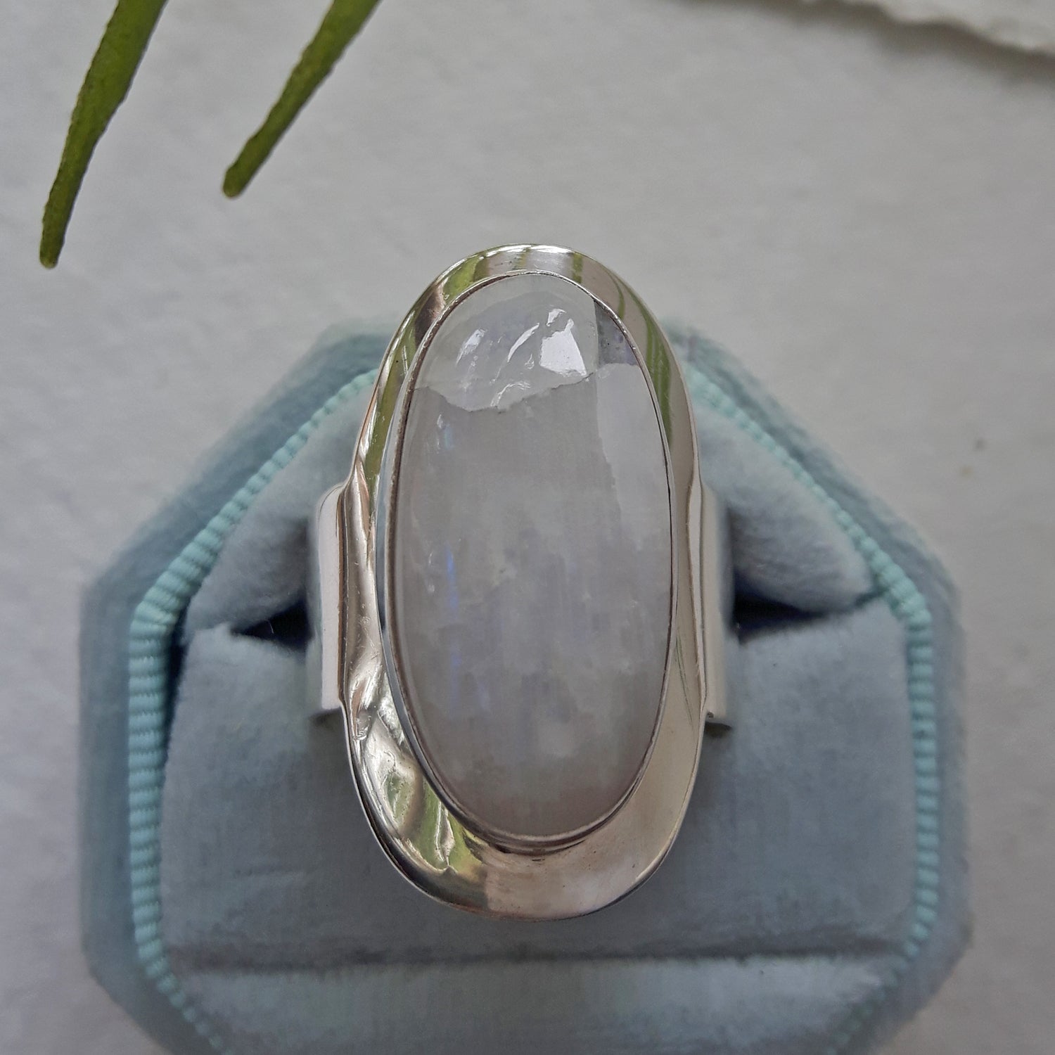 PERFECTLY IMPERFECT Monet Moonstone Oval Adjustable Ring