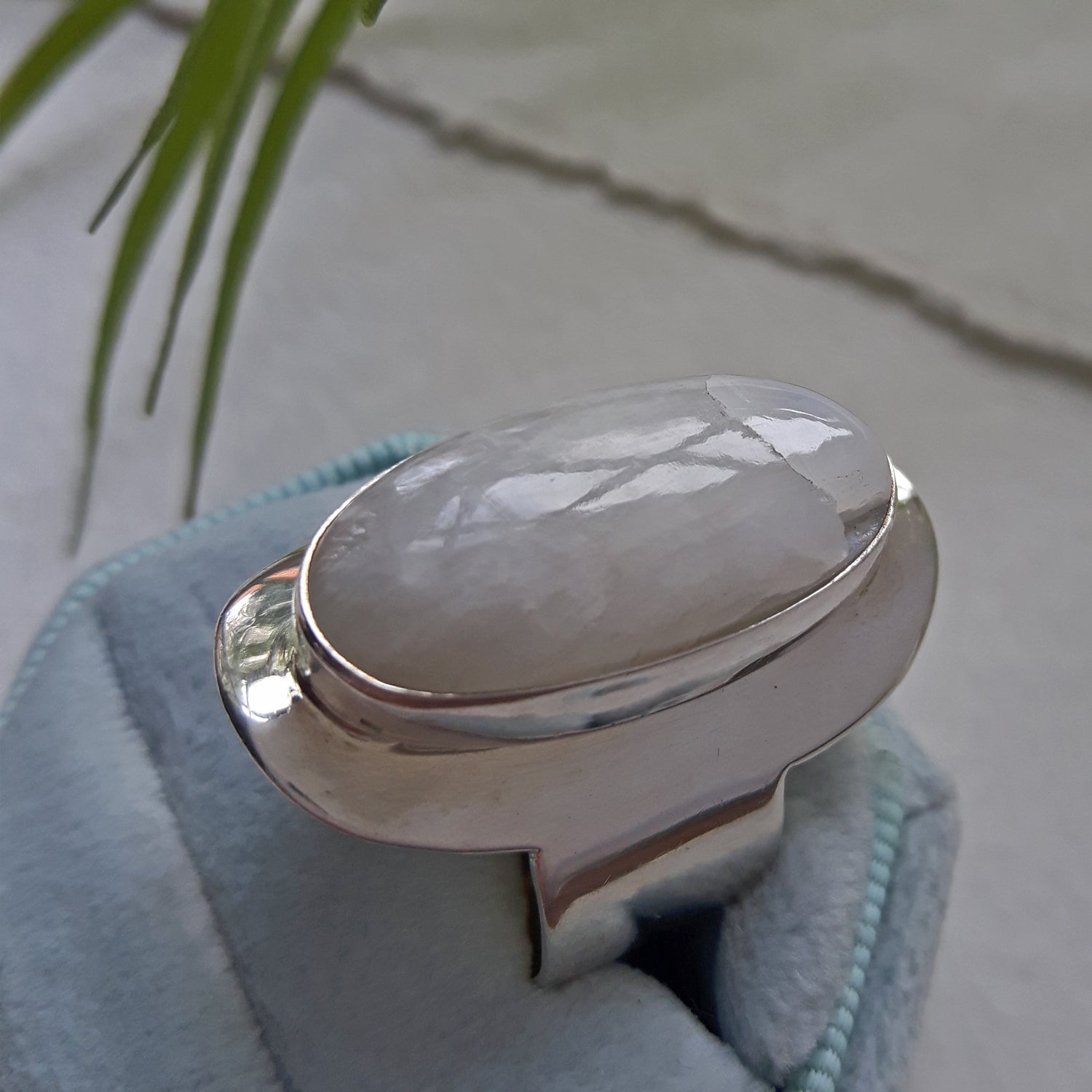 PERFECTLY IMPERFECT Monet Moonstone Oval Adjustable Ring