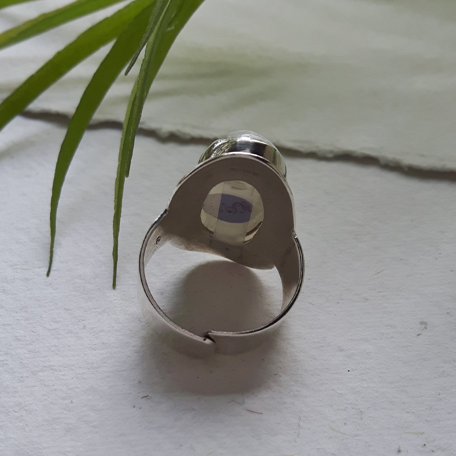 PERFECTLY IMPERFECT Monet Moonstone Oval Adjustable Ring