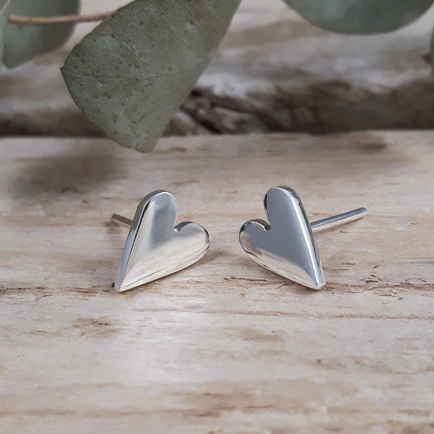 Petite Love Heart Stud Earrings