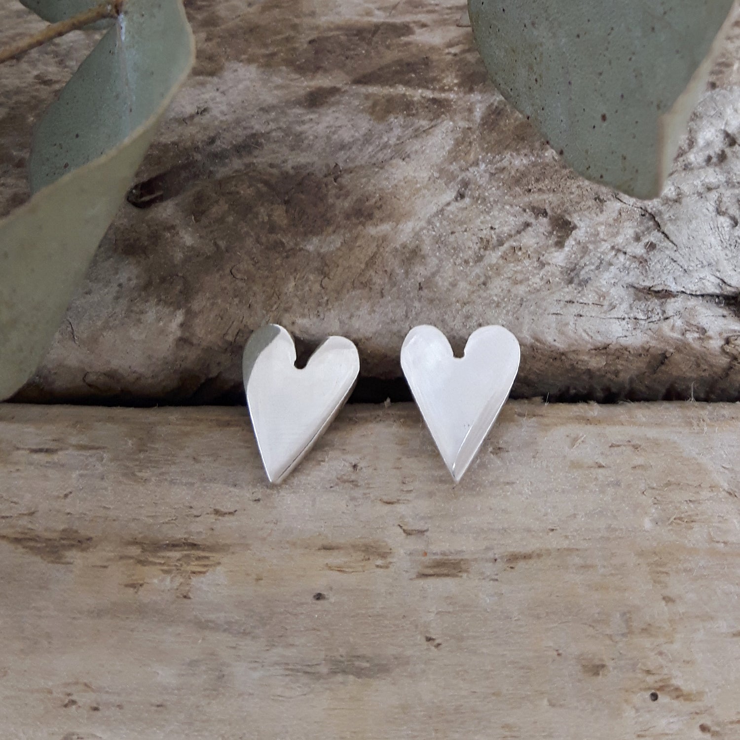 Petite Love Heart Stud Earrings