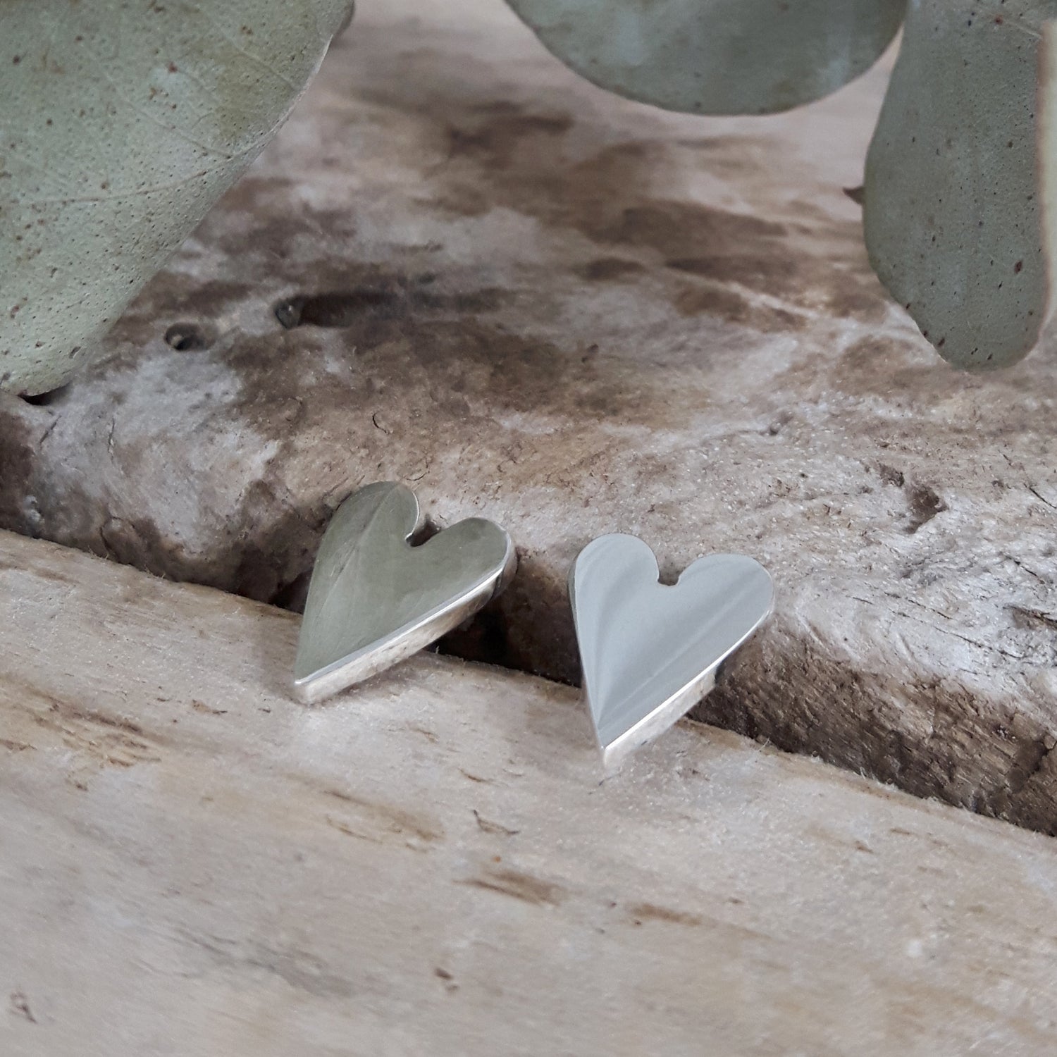 Petite Love Heart Stud Earrings