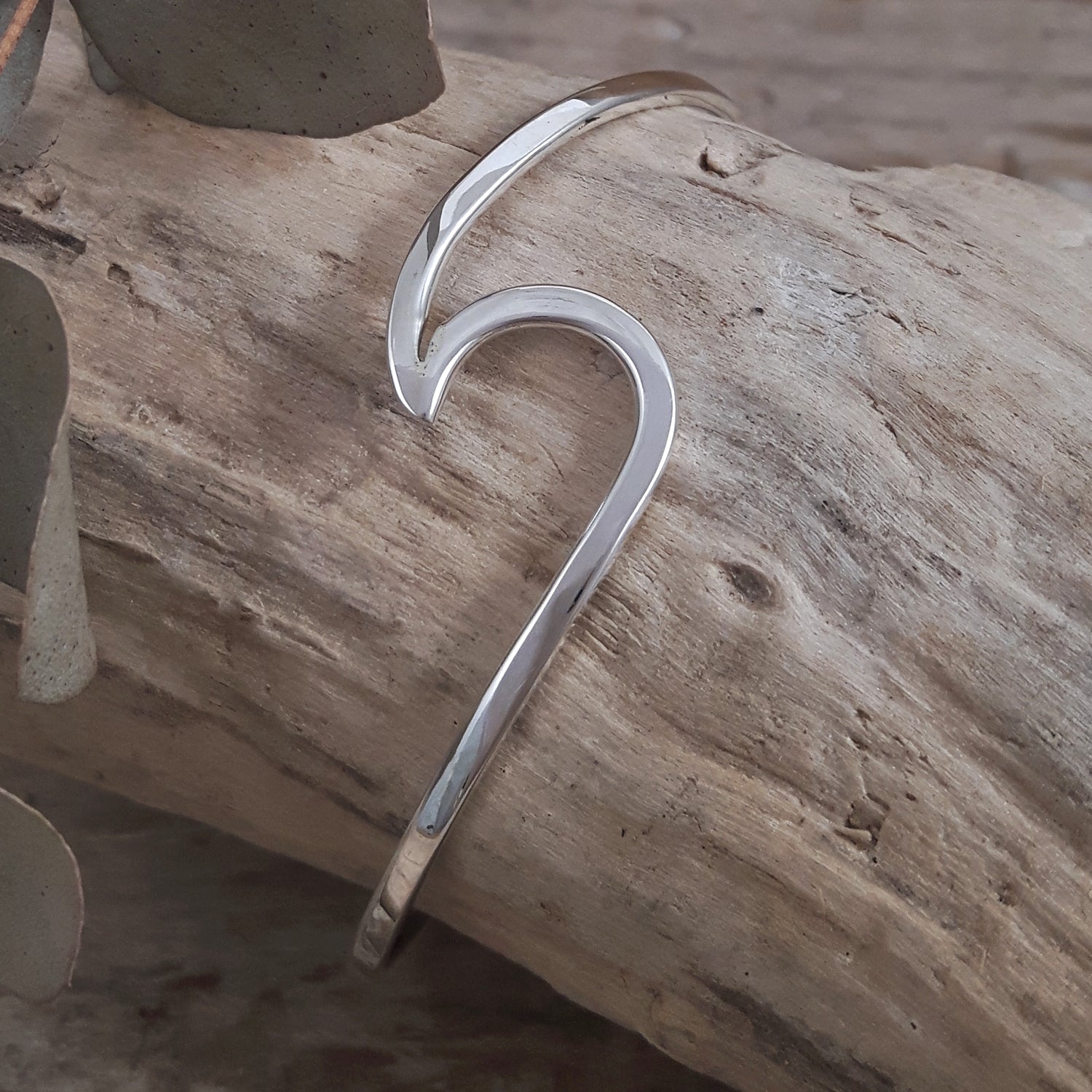 Phoenix Polished Silver Cuff