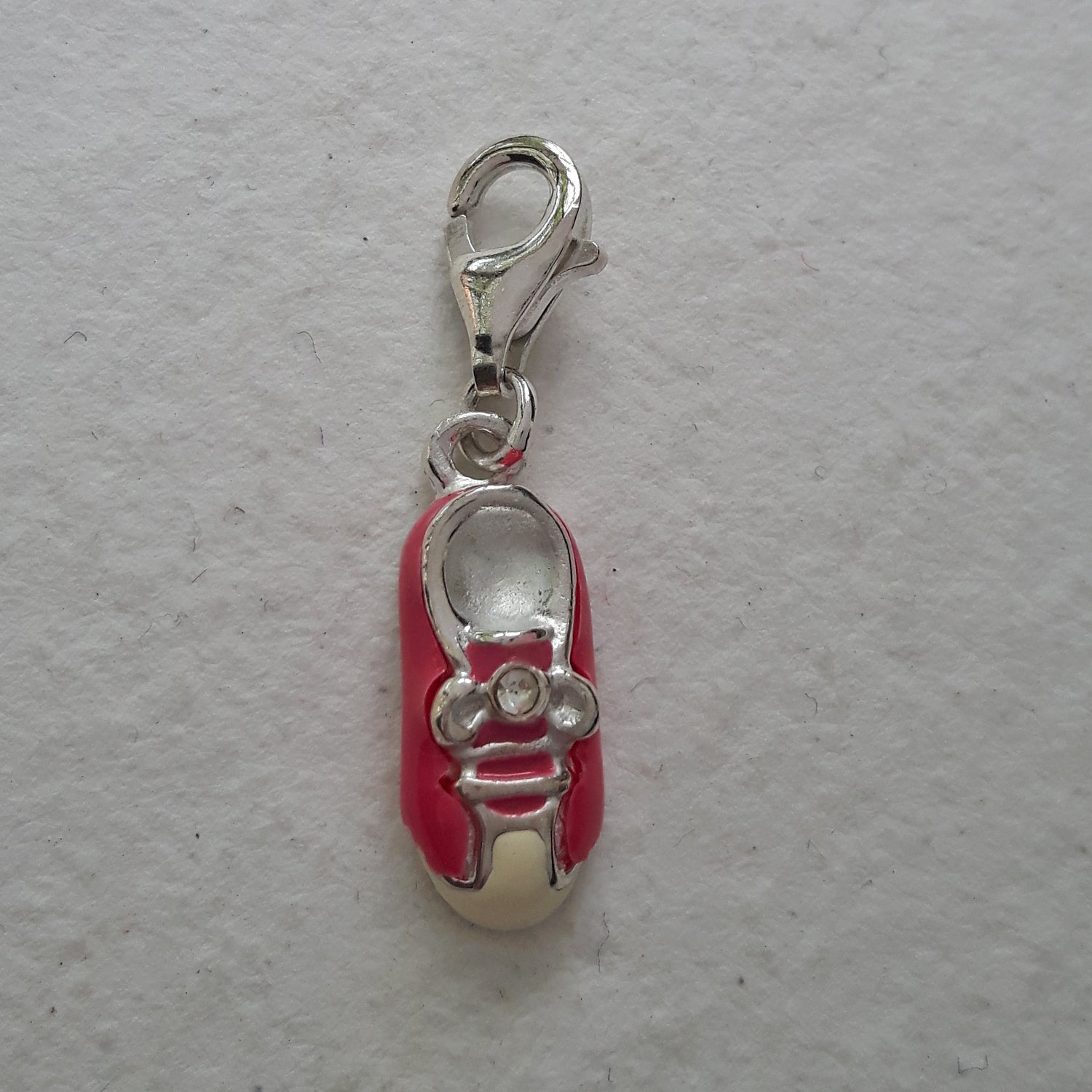 SAMPLE Silver Candy Pink Trainer Charm
