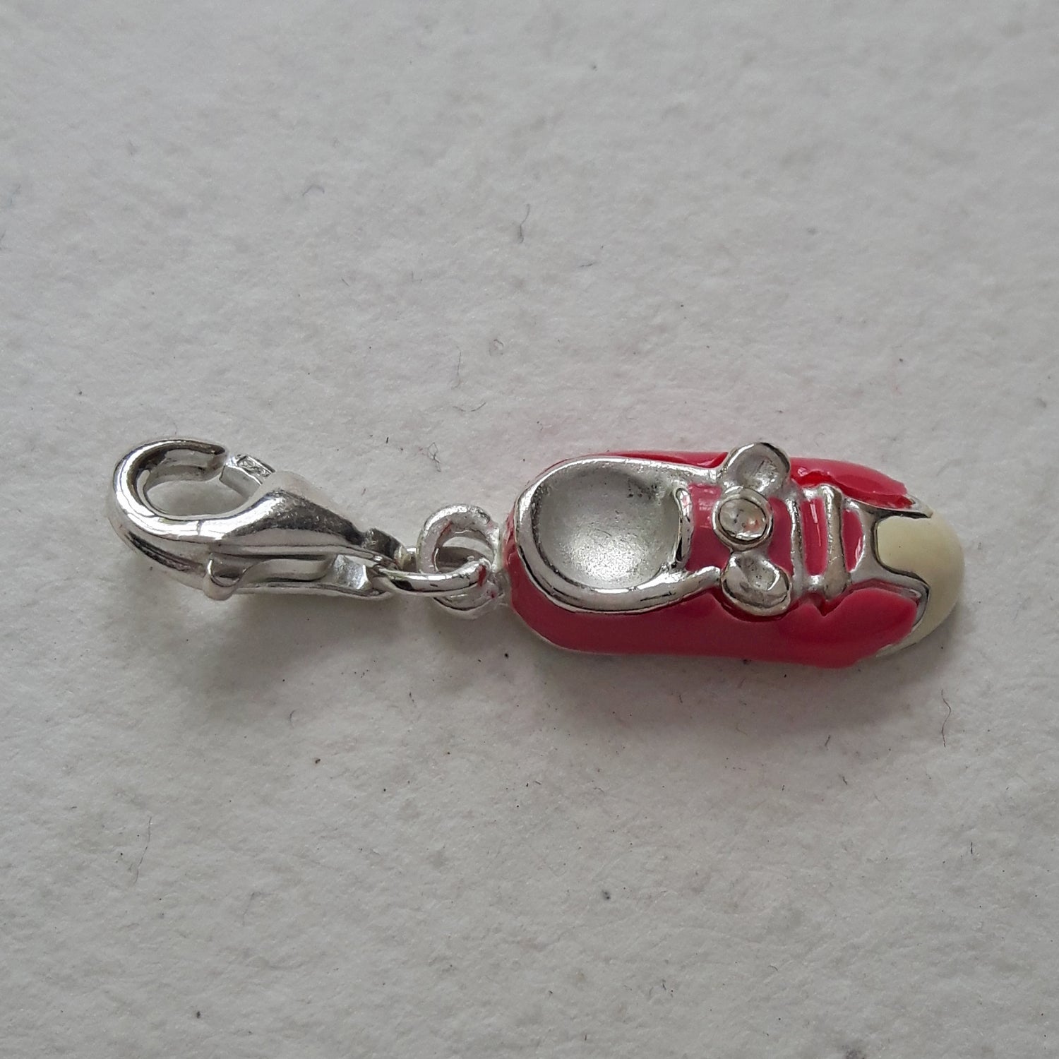 SAMPLE Silver Candy Pink Trainer Charm