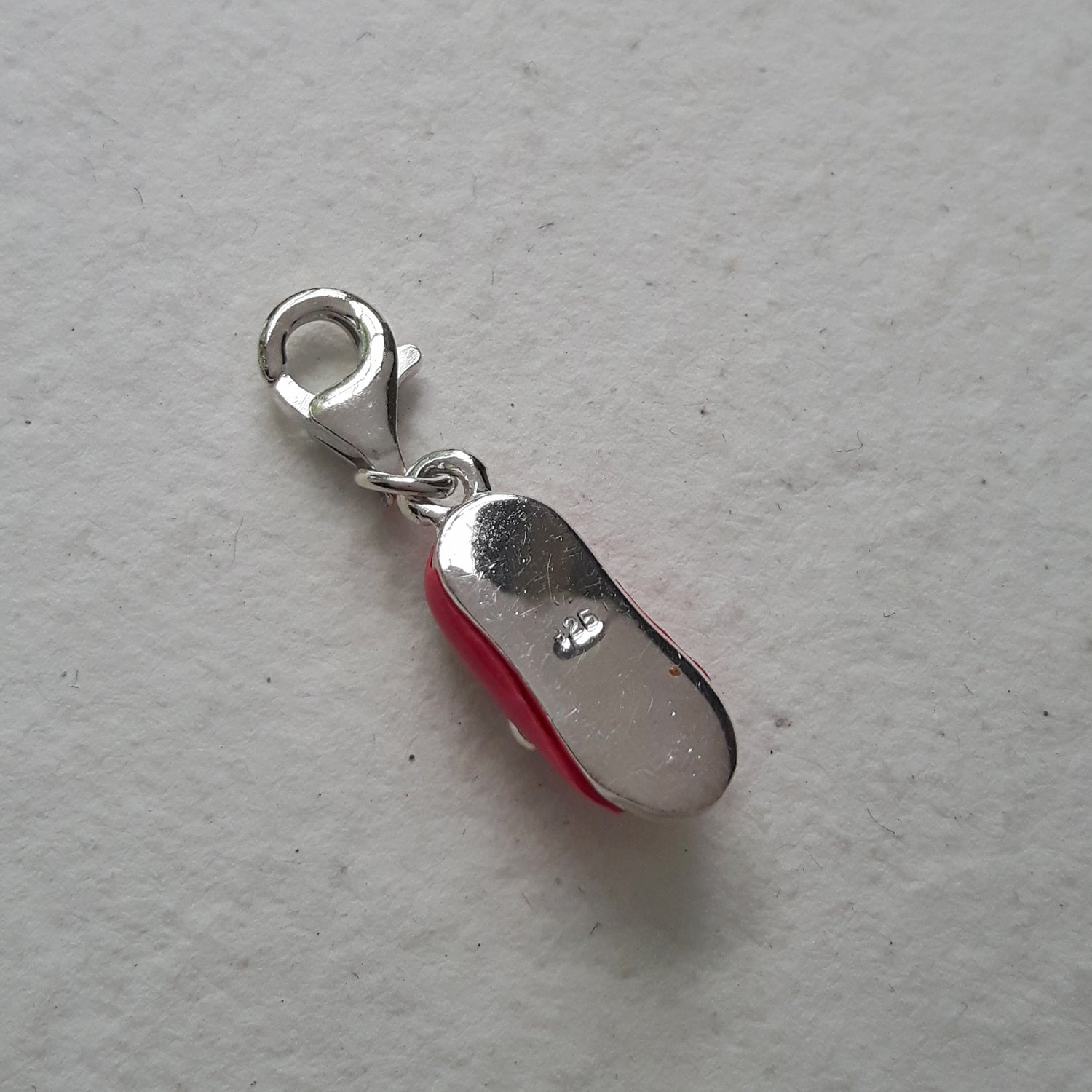 SAMPLE Silver Candy Pink Trainer Charm