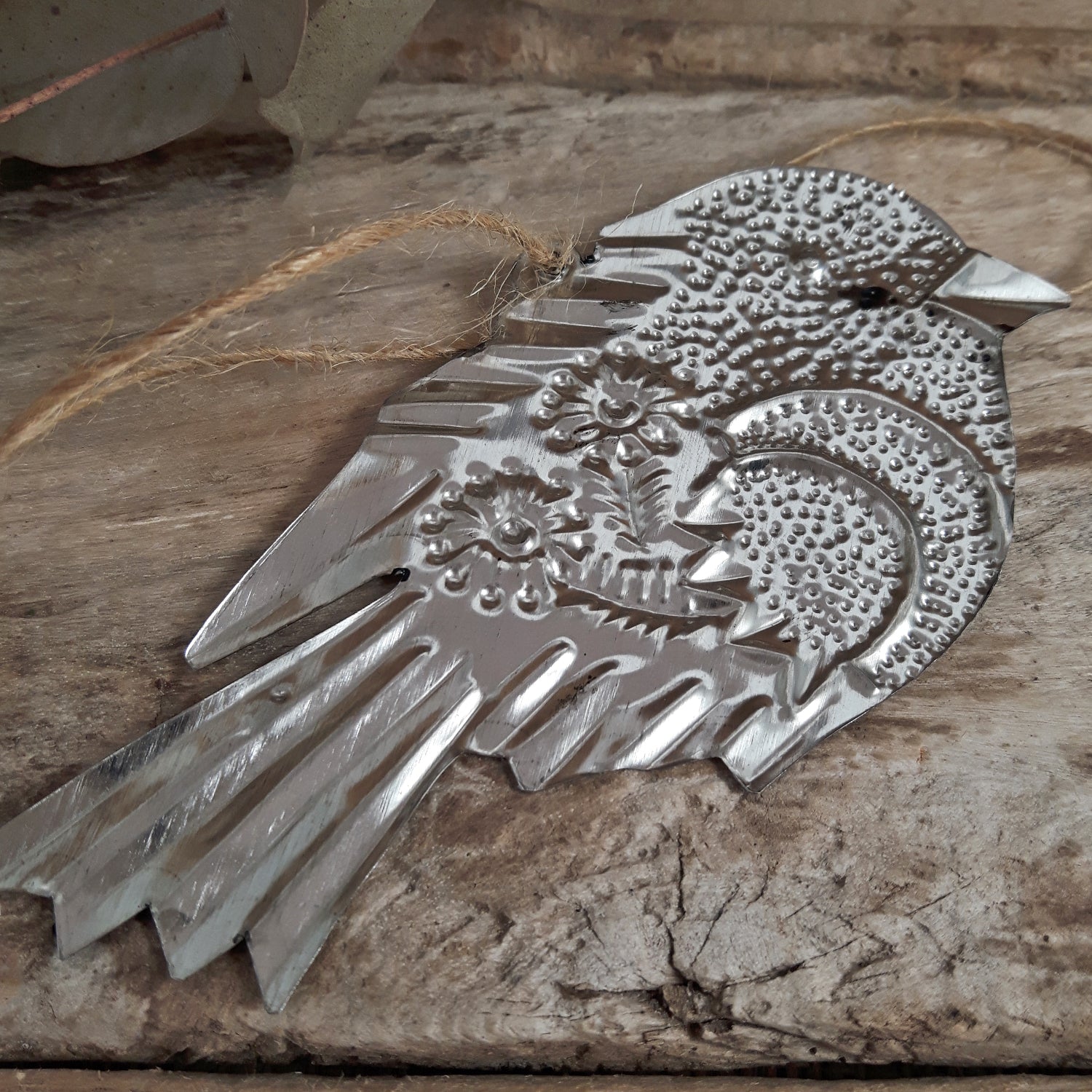 Gold Sacred Robin Handcrafted Tin Decoration