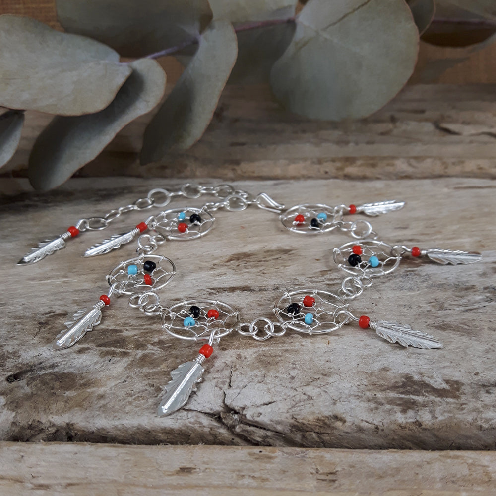 SAMPLE Feather Dream Catcher Bracelet