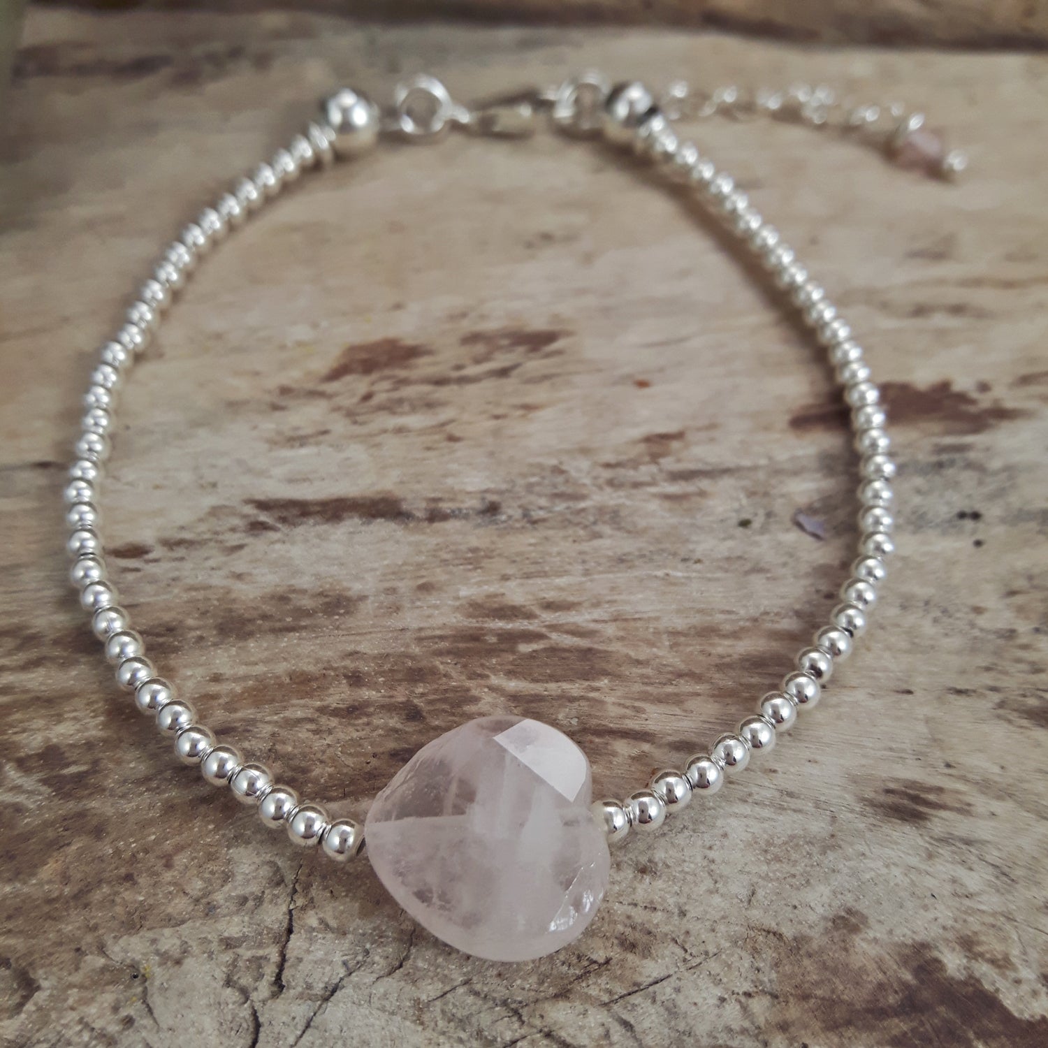 Shades of Love Rose Quartz Gemstone Bracelet