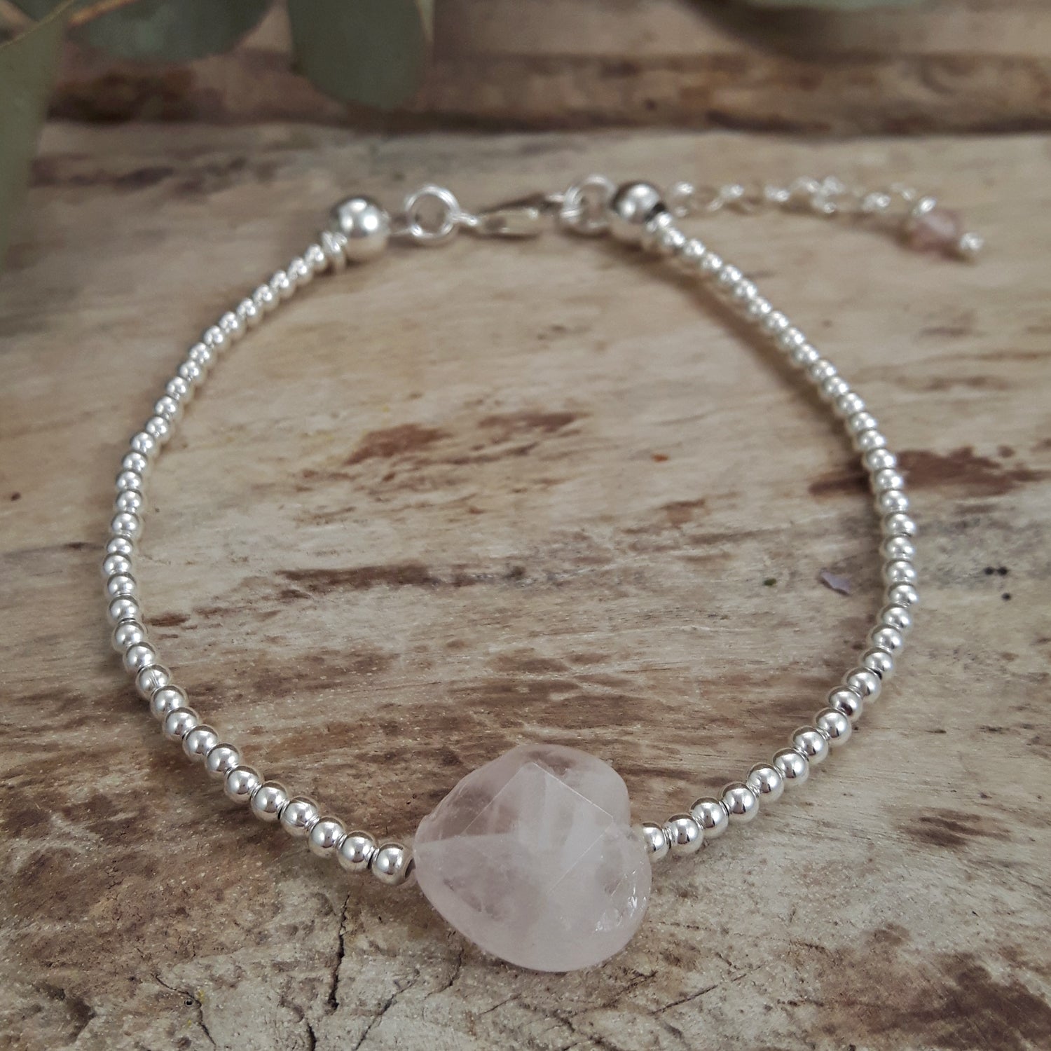 Shades of Love Rose Quartz Gemstone Bracelet