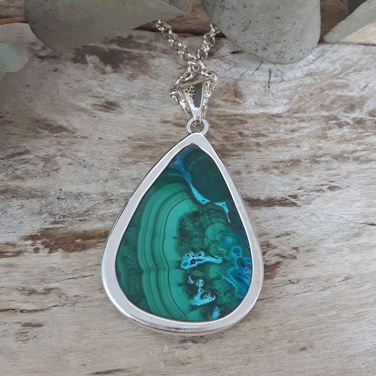 Monet Shattuckite Large Teardrop Pendant