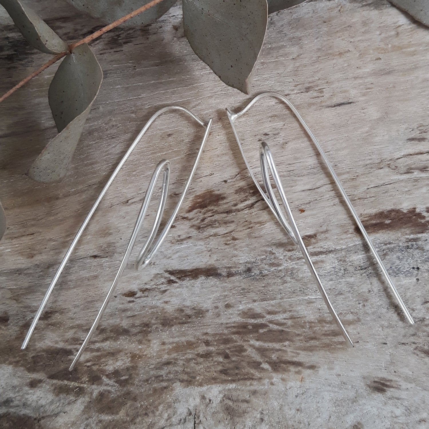 SAMPLE Sigma Polished Silver Earrings