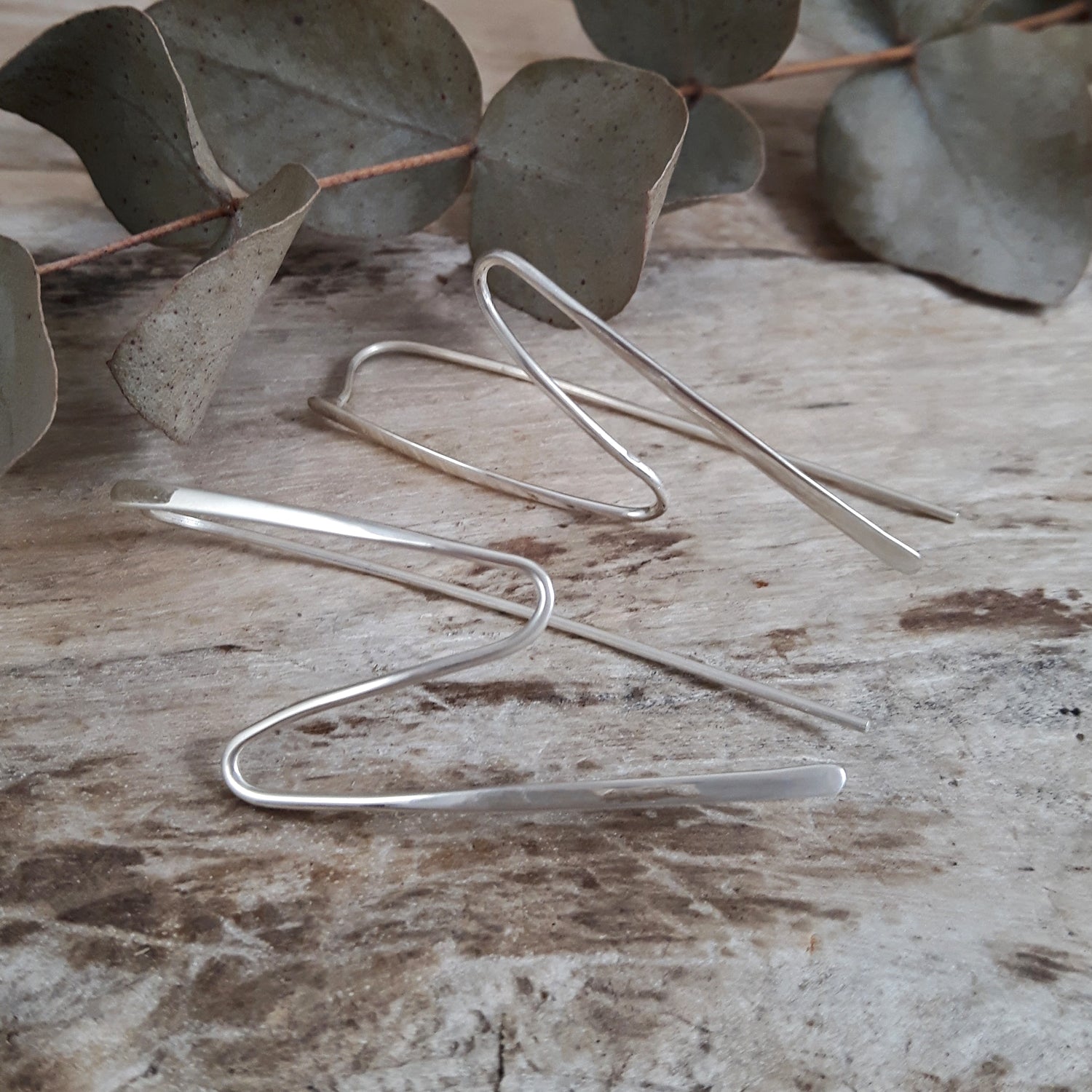 SAMPLE Sigma Polished Silver Earrings