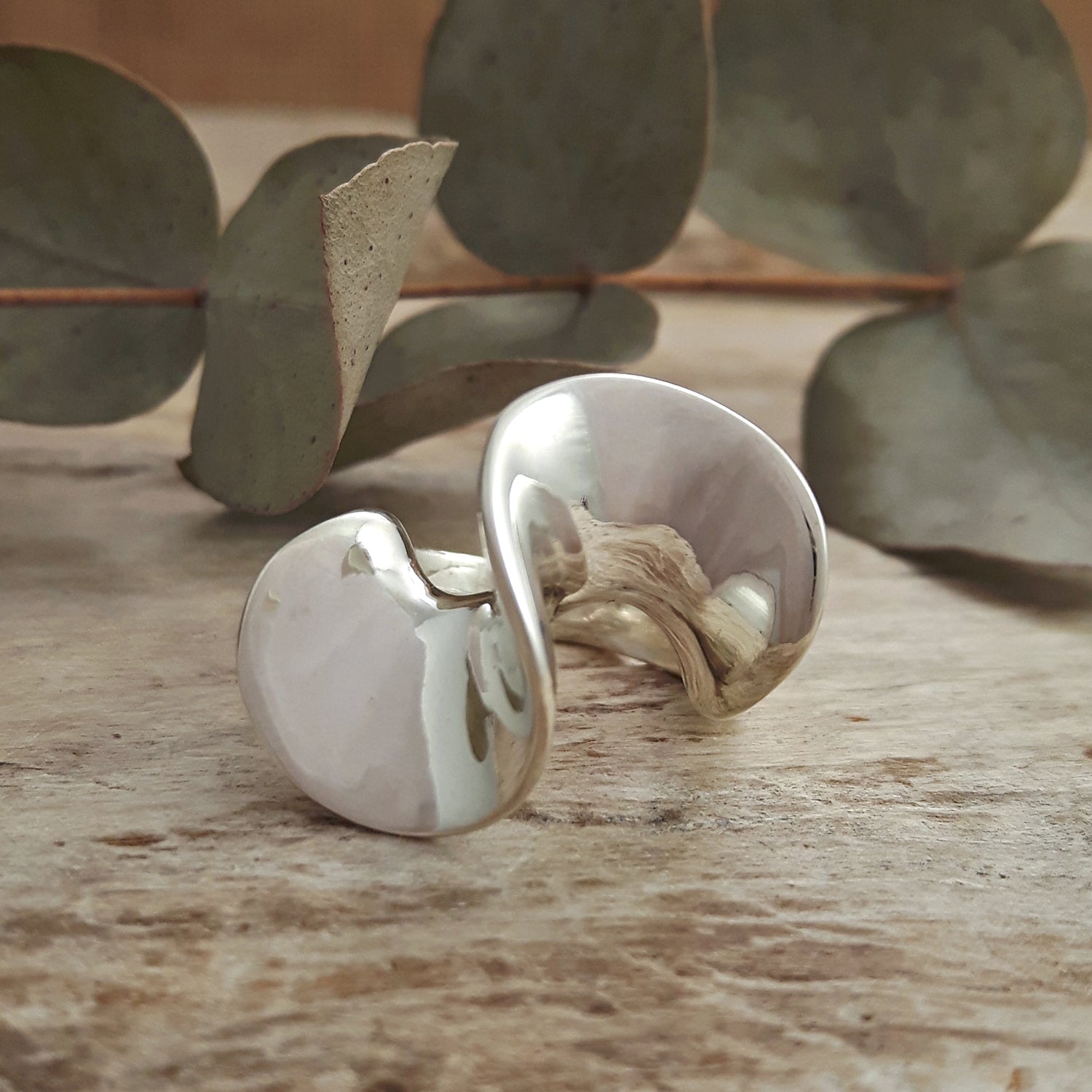 Sigma Polished Sterling Silver Ring