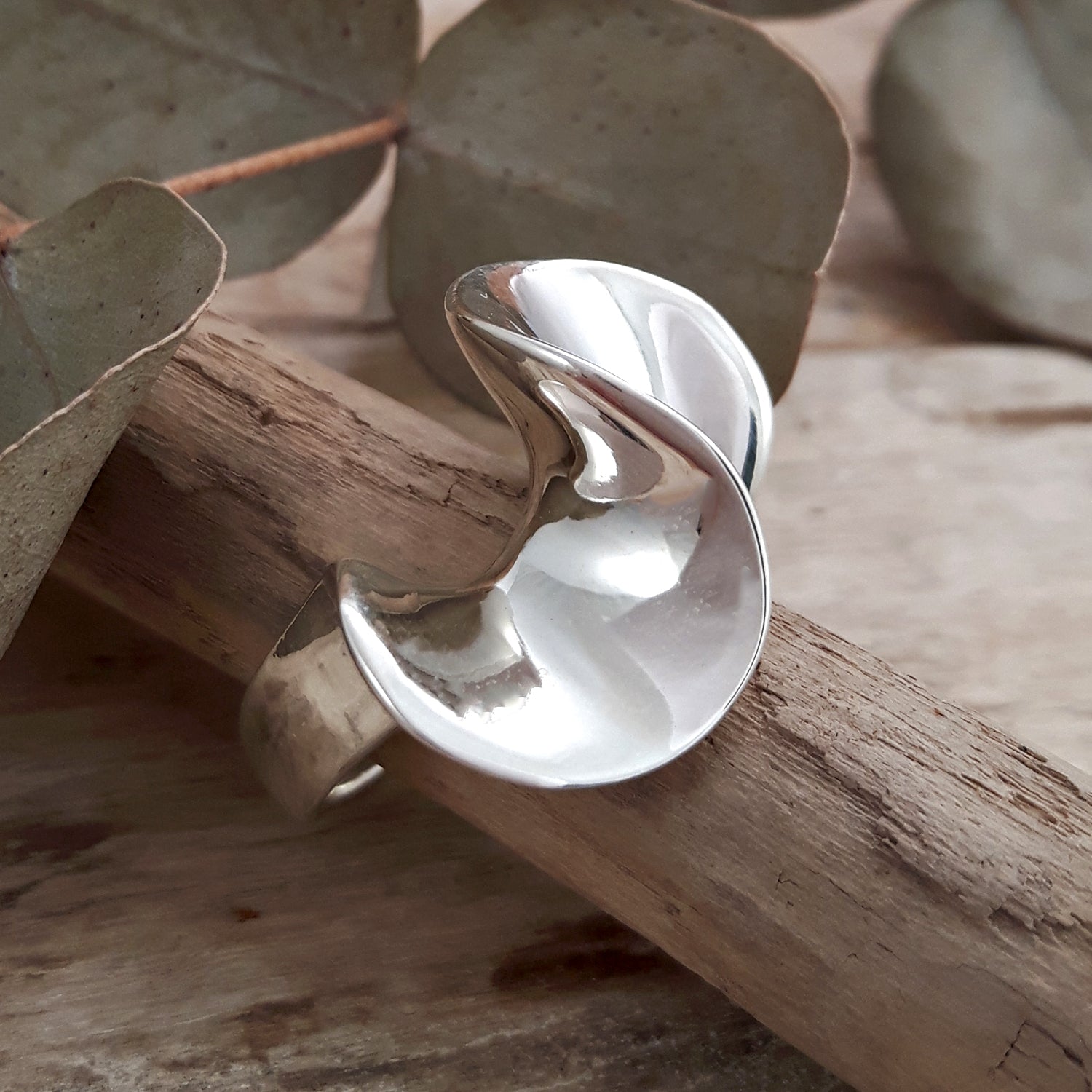 Sigma Polished Sterling Silver Ring