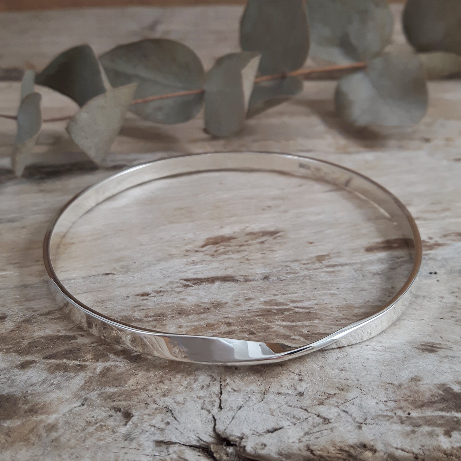 SAMPLE Tiara Twist Sterling Silver Bangle