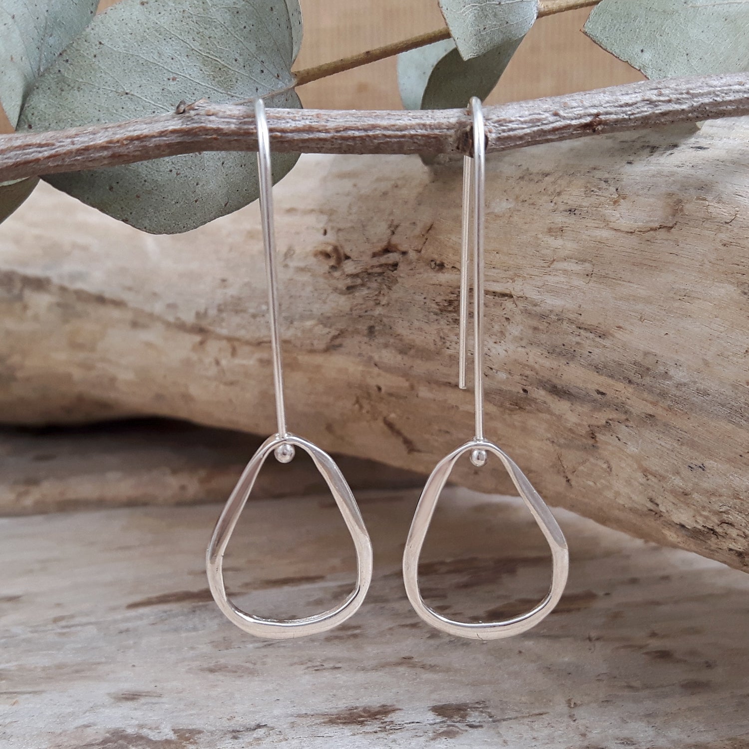 Toro Polished Single Long Drop Earrings