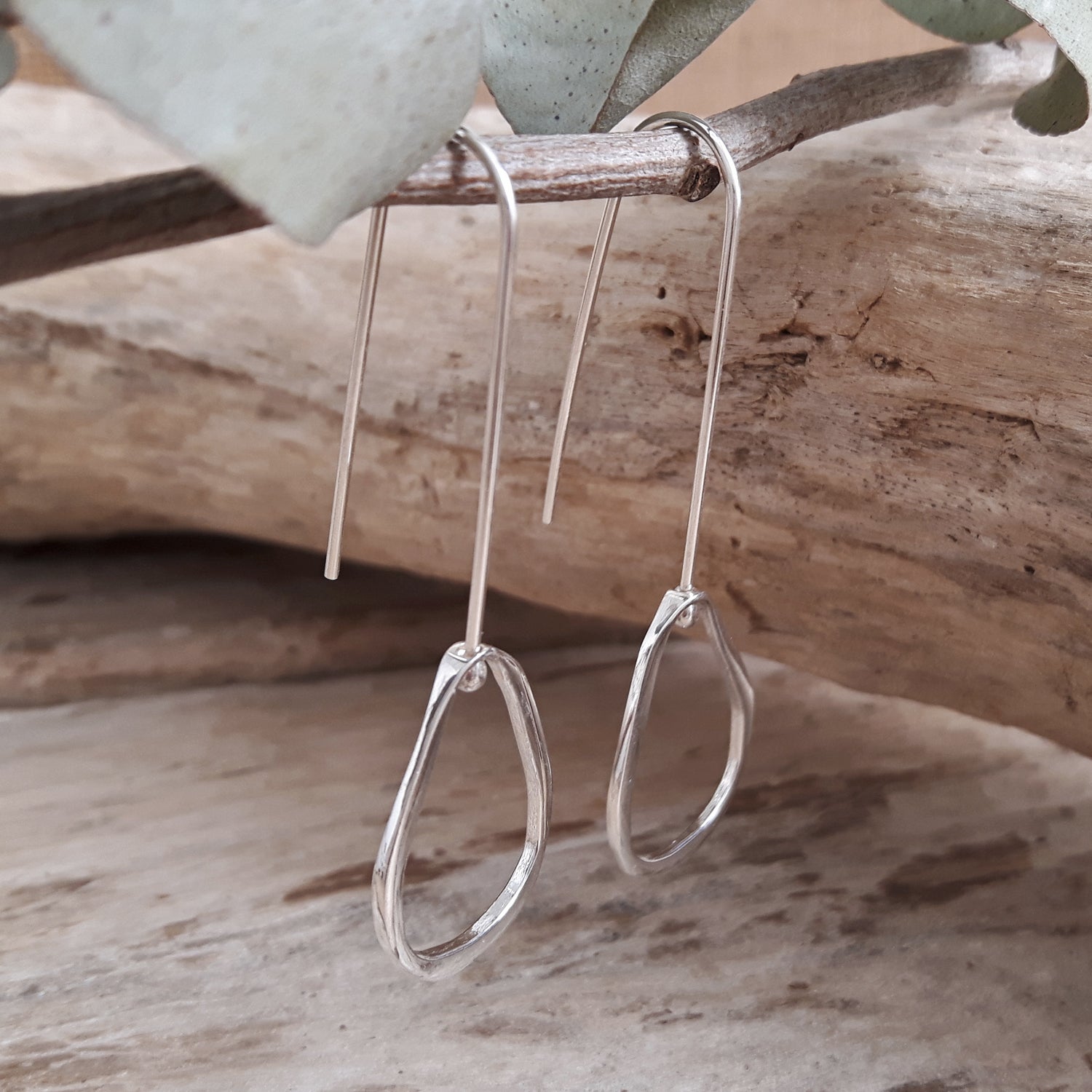 Toro Polished Single Long Drop Earrings