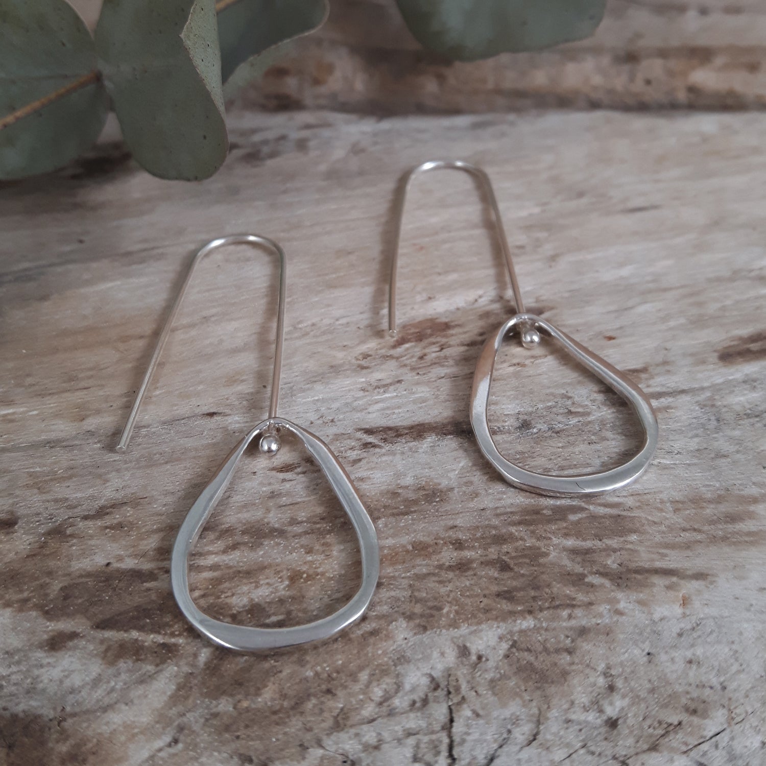 Toro Polished Single Long Drop Earrings
