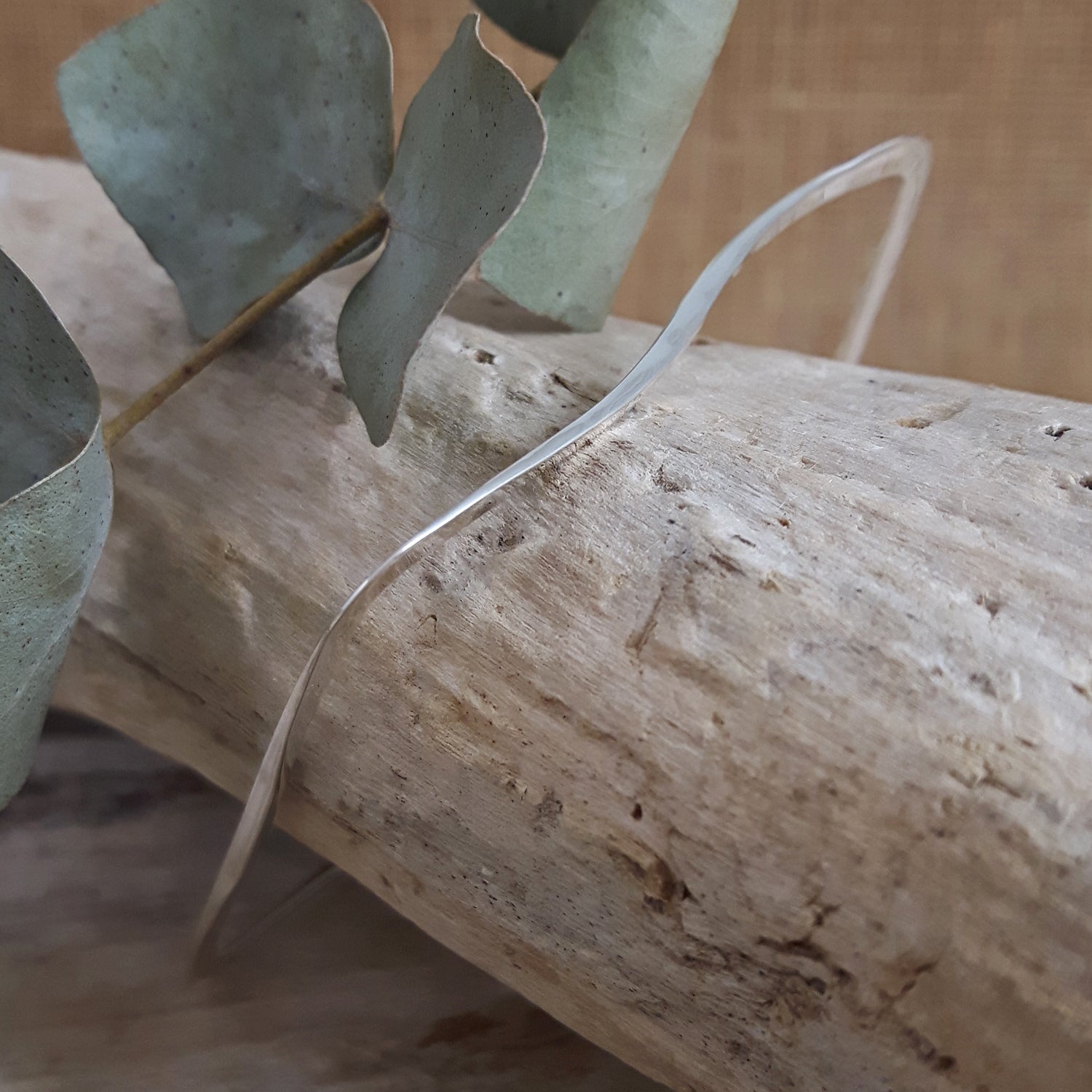 Toro Square Polished Silver Bangle