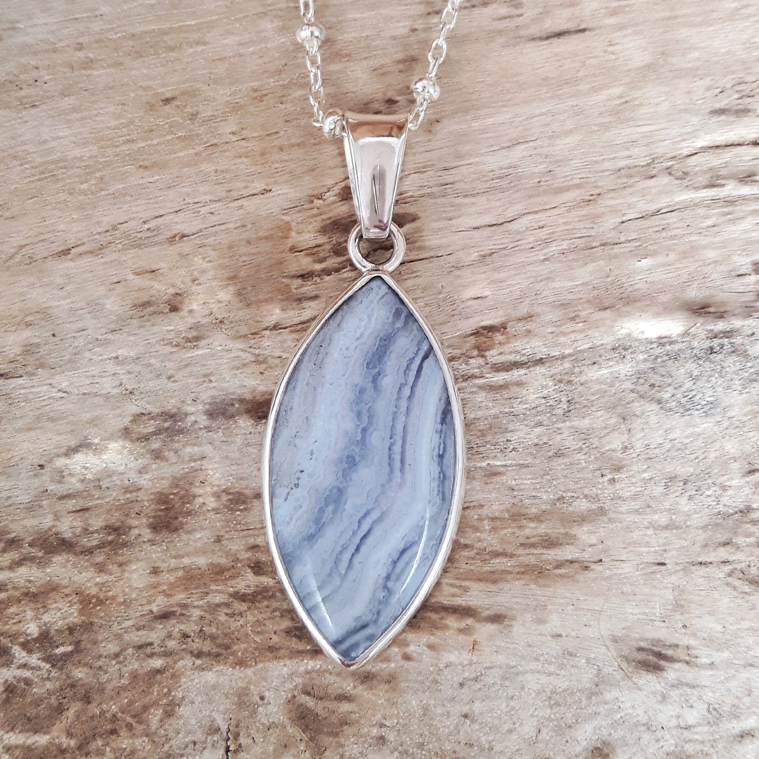Celestial Blue Lace Agate Pendant