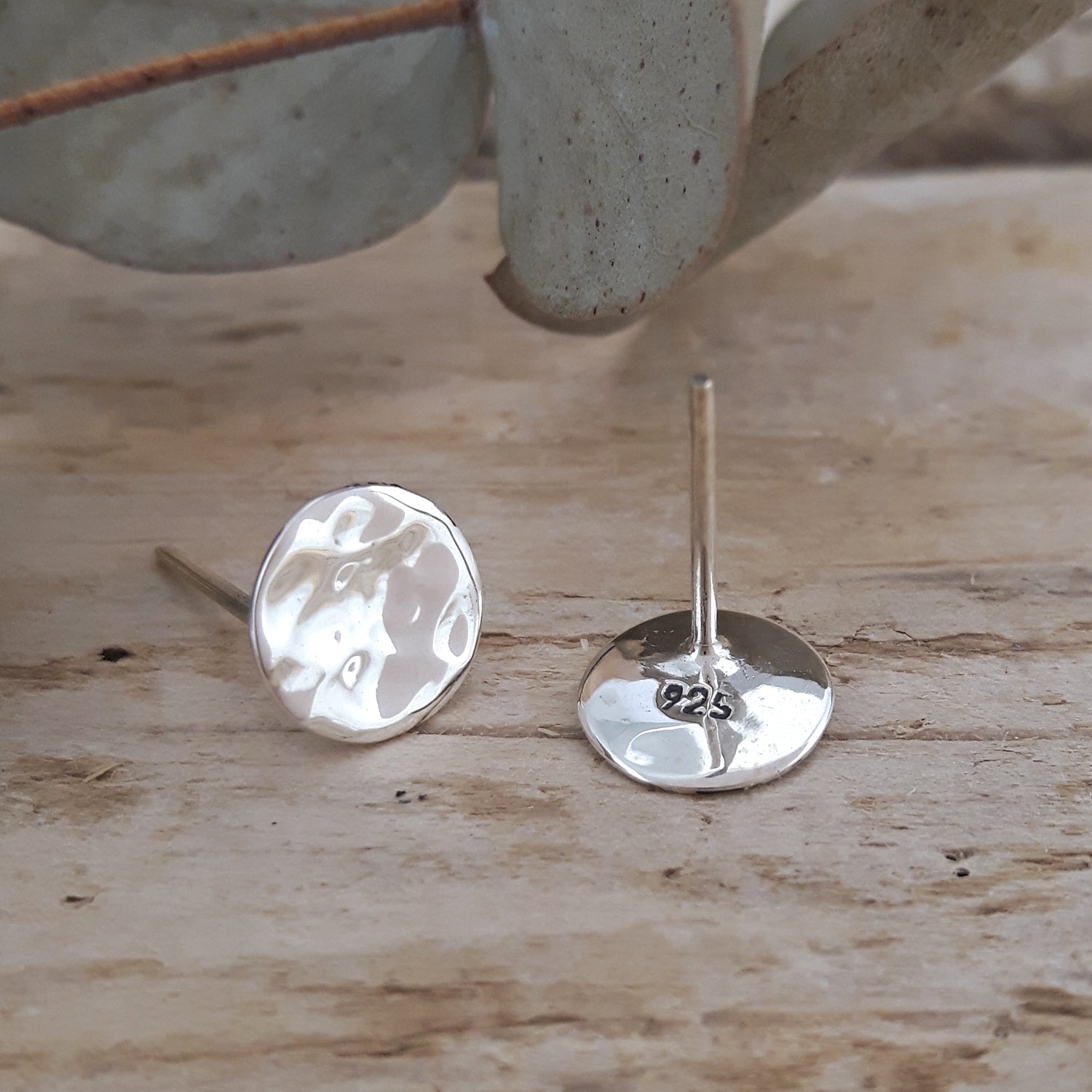 Unity Circles Hammered Stud Earrings