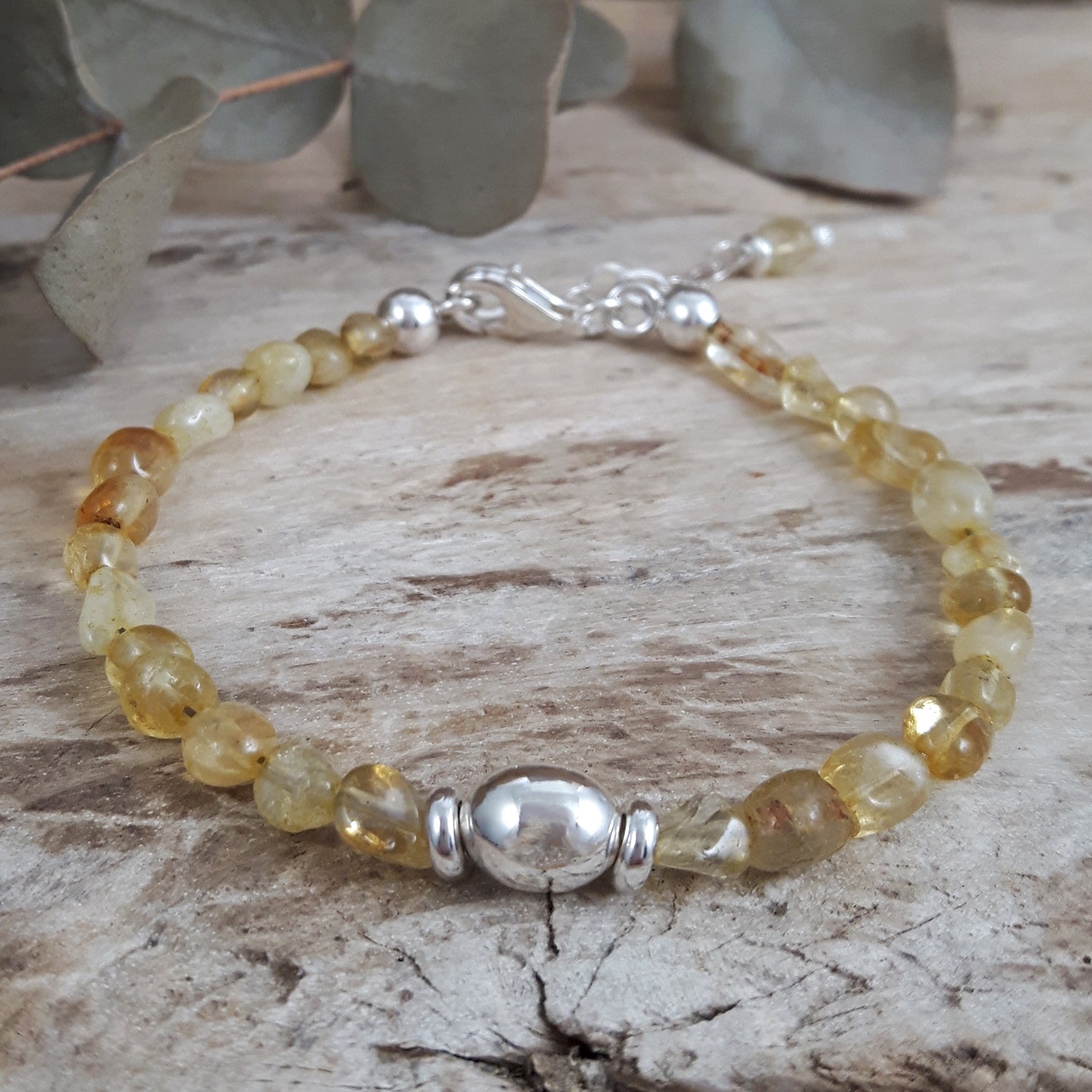 Viva Orb Citrine Birthstone Bracelet