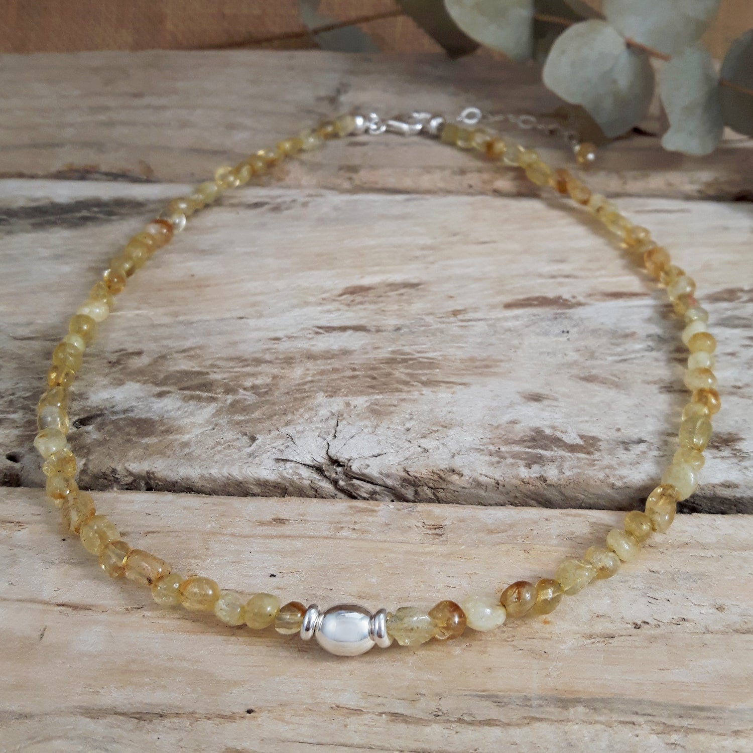 Viva Orb Citrine Birthstone Necklace