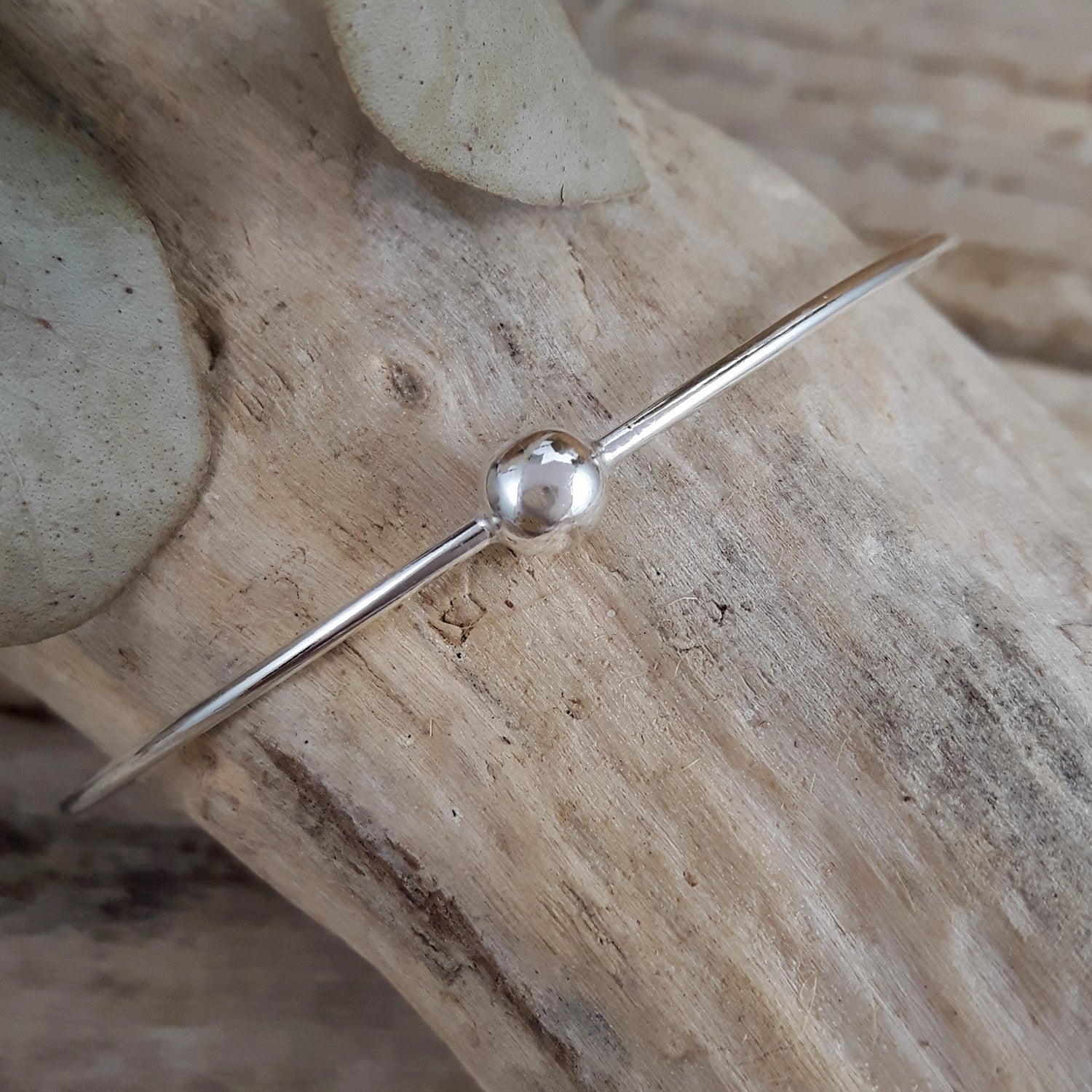SAMPLE Yve Sphere Sterling Silver Bangle