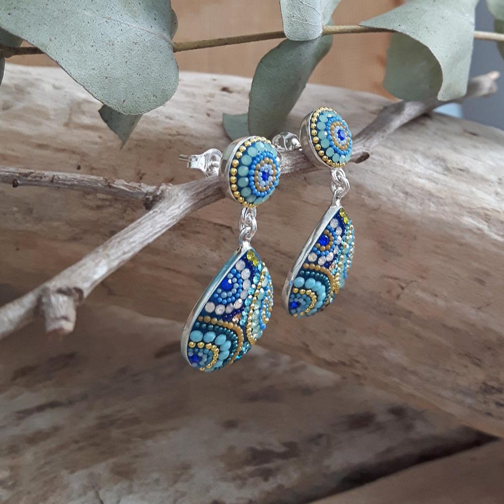 Allegra Amalfi Dream Double Drop Stud Earrings