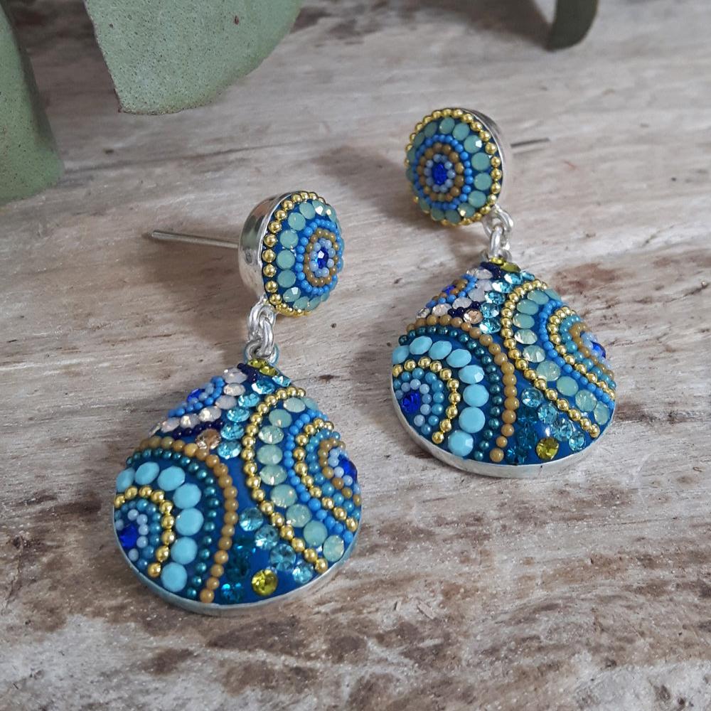 Allegra Amalfi Dream Double Drop Stud Earrings